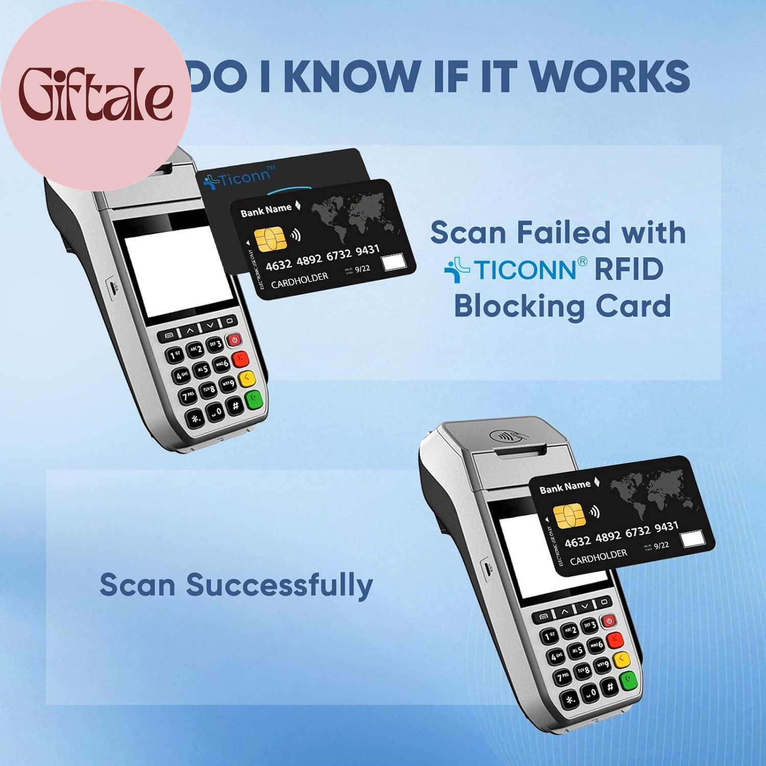 RFID Blocking Cards – 4 Pack, Premium Contactless NFC Debit Credit Card Passport