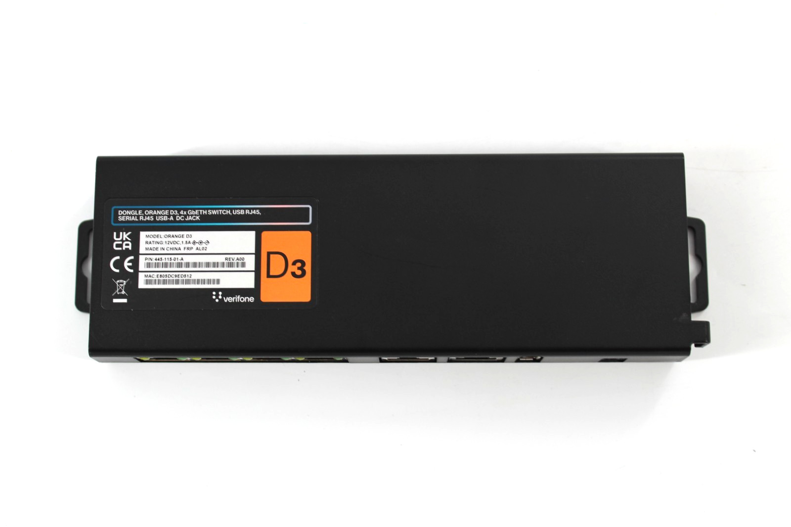 VERIFONE Orange Series D3 Network adapter – USB-C Gigabit Ethernet4 45-115-01-A