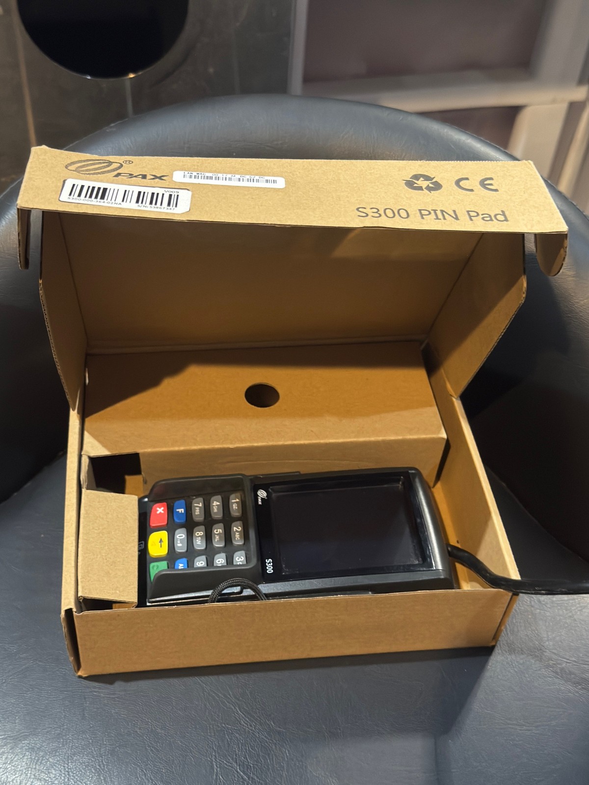 PAX S300 PIN Pad Credit/Debit Card Terminal with Power Adaptor