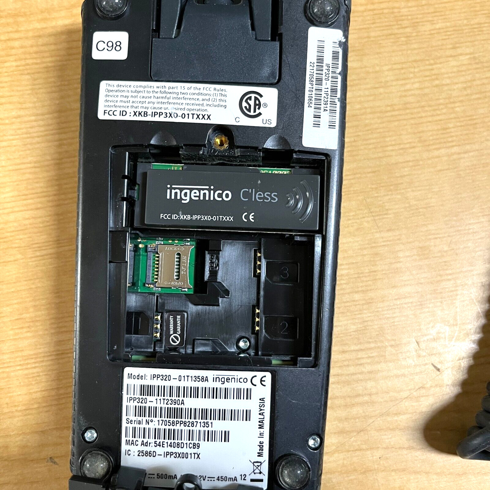 Ingenico IPP320 Credit Card Reader Untested