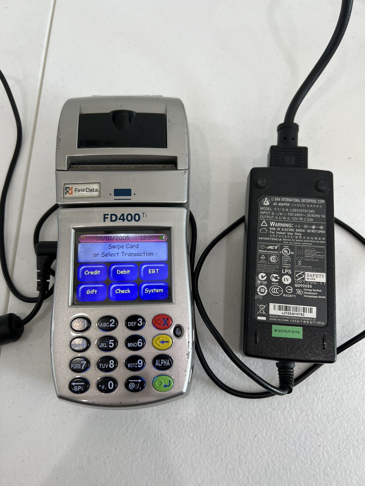 First Data FD400 Ti Business Card Terminal Reader