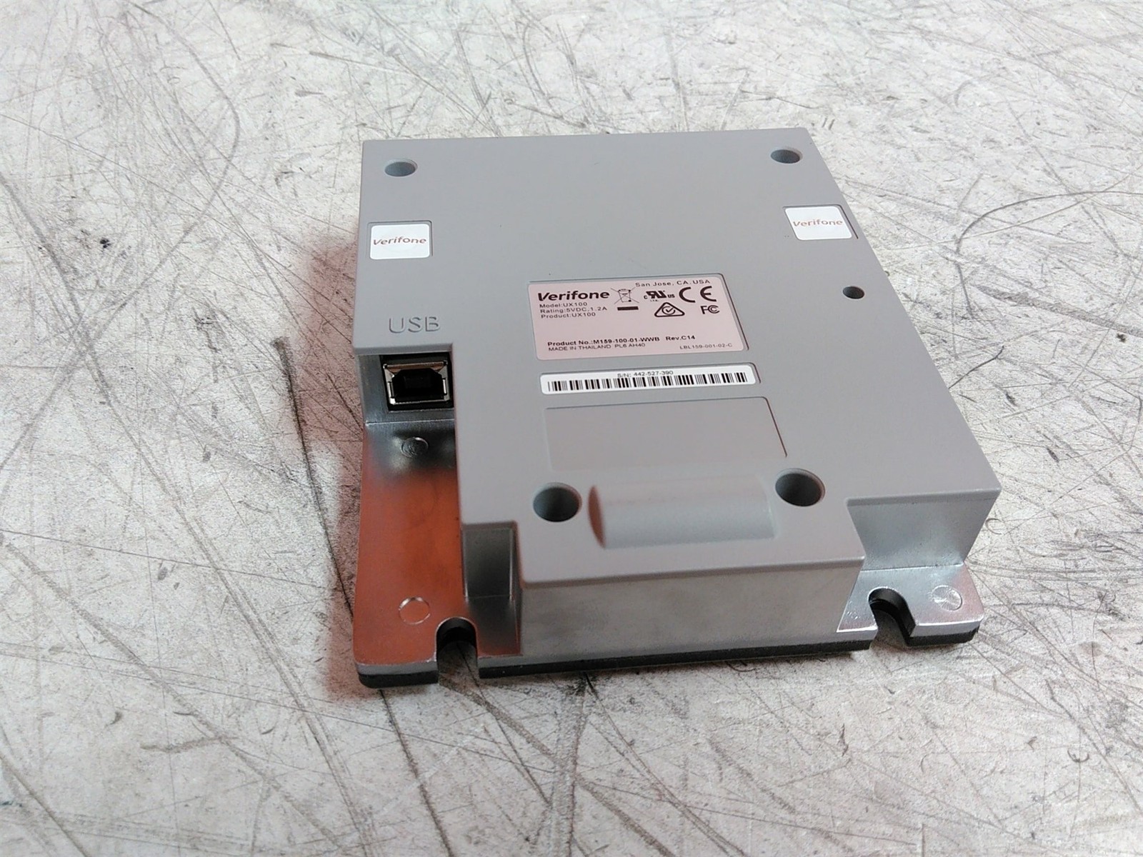 Power Tested Verifone UX100 M159-100-01-WWB Payment Keypad See Description