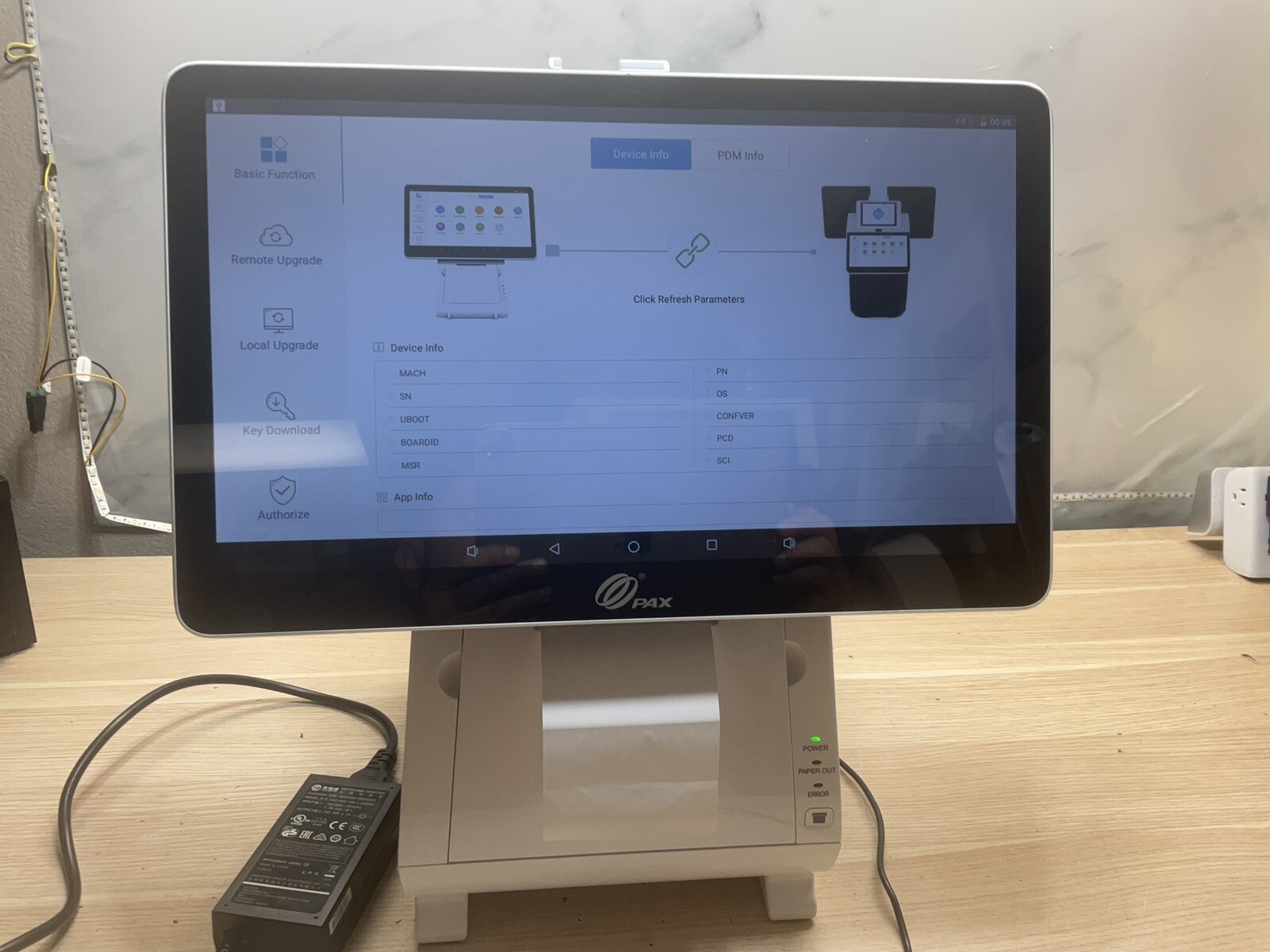 PAX E800 Point Of Sale System Android Payment Terminal Sold As Is/JUA2330