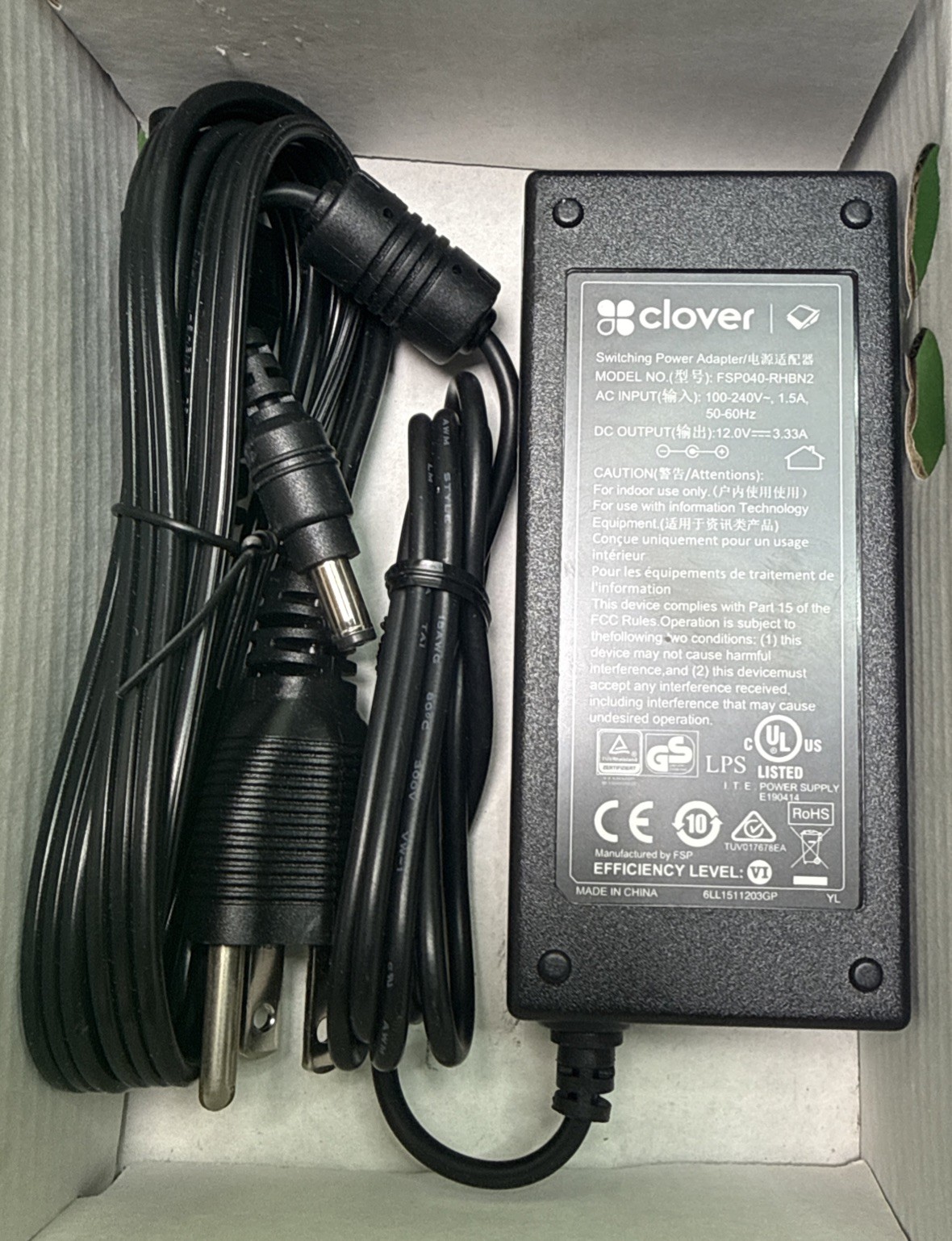 Clover Flex and Clover Mini Power Supply Cable Adapter FSP040-RHBN2 With 2 Roll