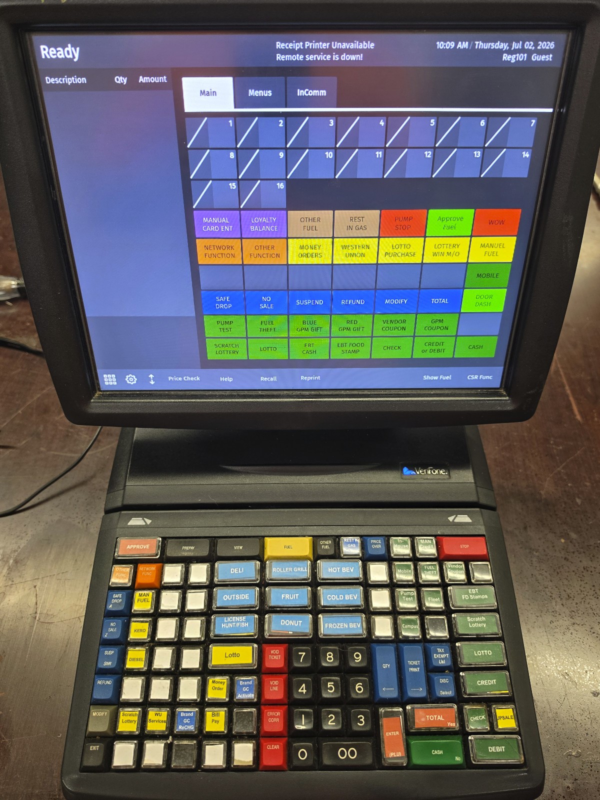 Verifone Topaz II XL M050-02-410-NAA Touchscreen Sales Register