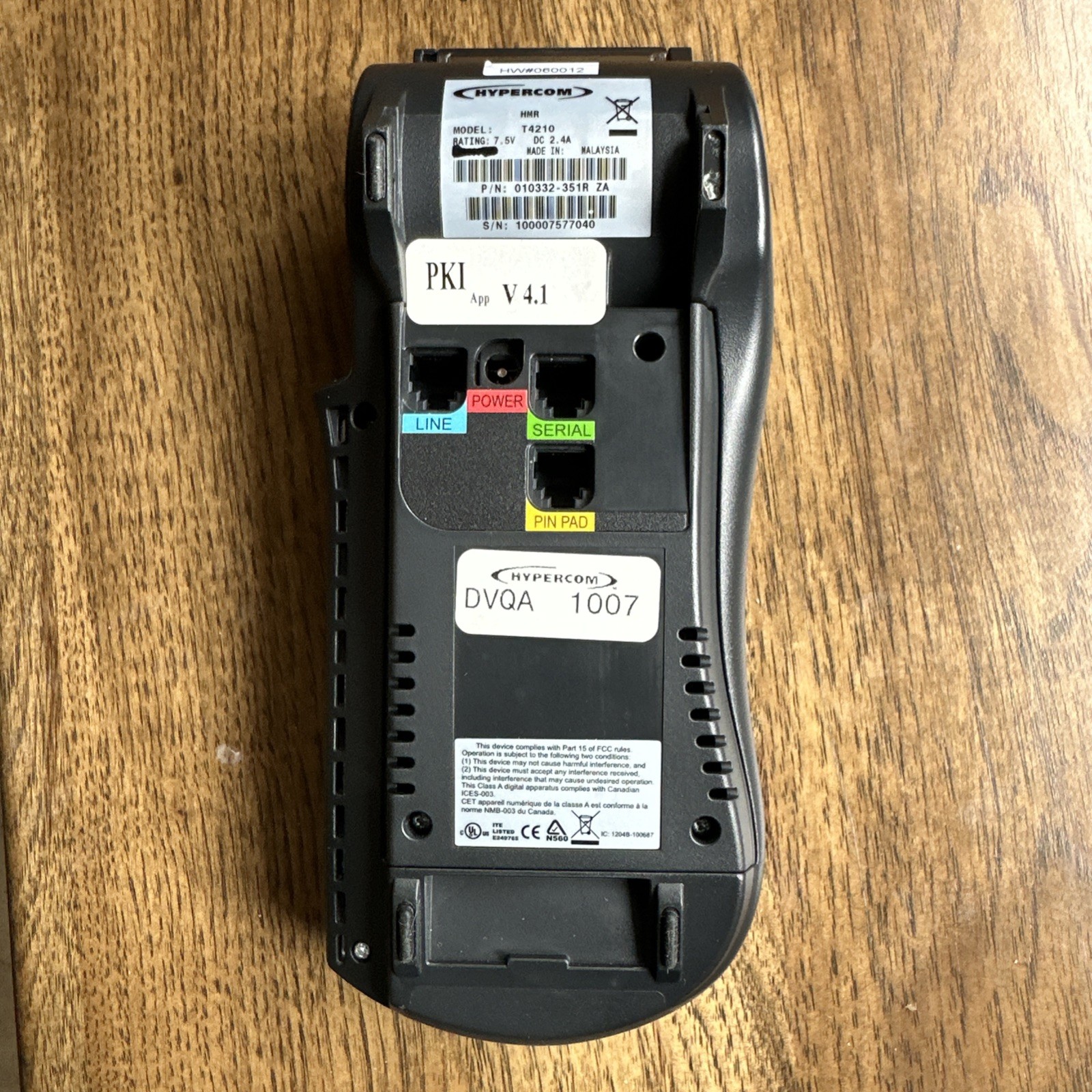 Hypercom Optimum T4210 Credit Card POS Terminal Reader