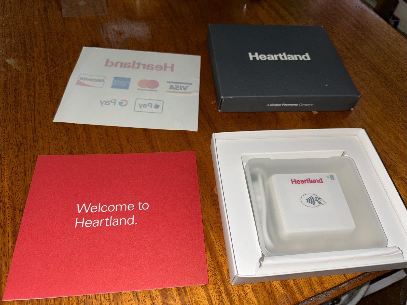 Heartland Payment Processor Unused Open Box Credit Card Reader Just As Seen