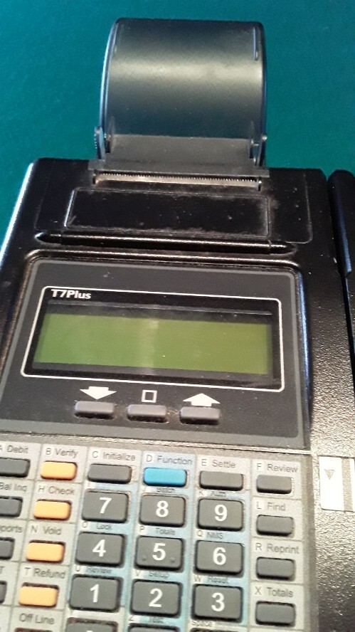 HYPERCOM T7 PLUS,1MB MEMORY,REFURBISHED USED CREDIT CARD MACHINE-DIAL UP MODEM
