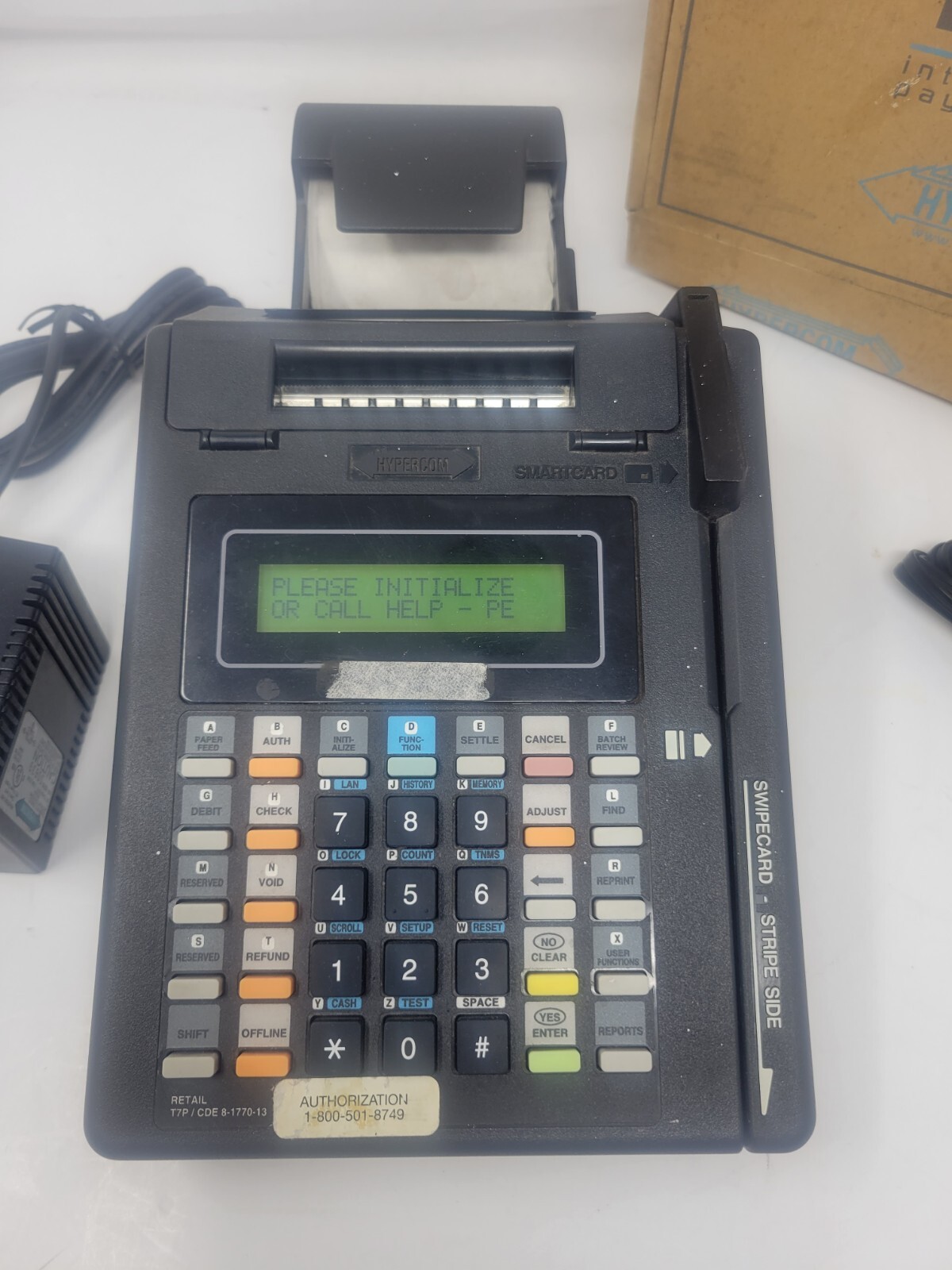 HYPERCOM T7 PLUS T7 PLUS Credit Card Terminal Reader Machine with Power Supply