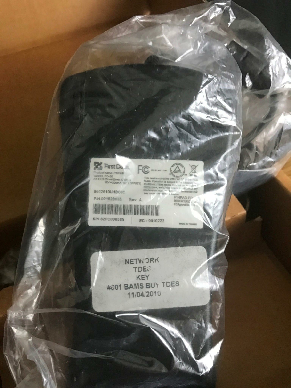 FIRST DATA FD-30 PIN PAN PINPAD CREDIT CARD DEBIT CARD READER New in Box
