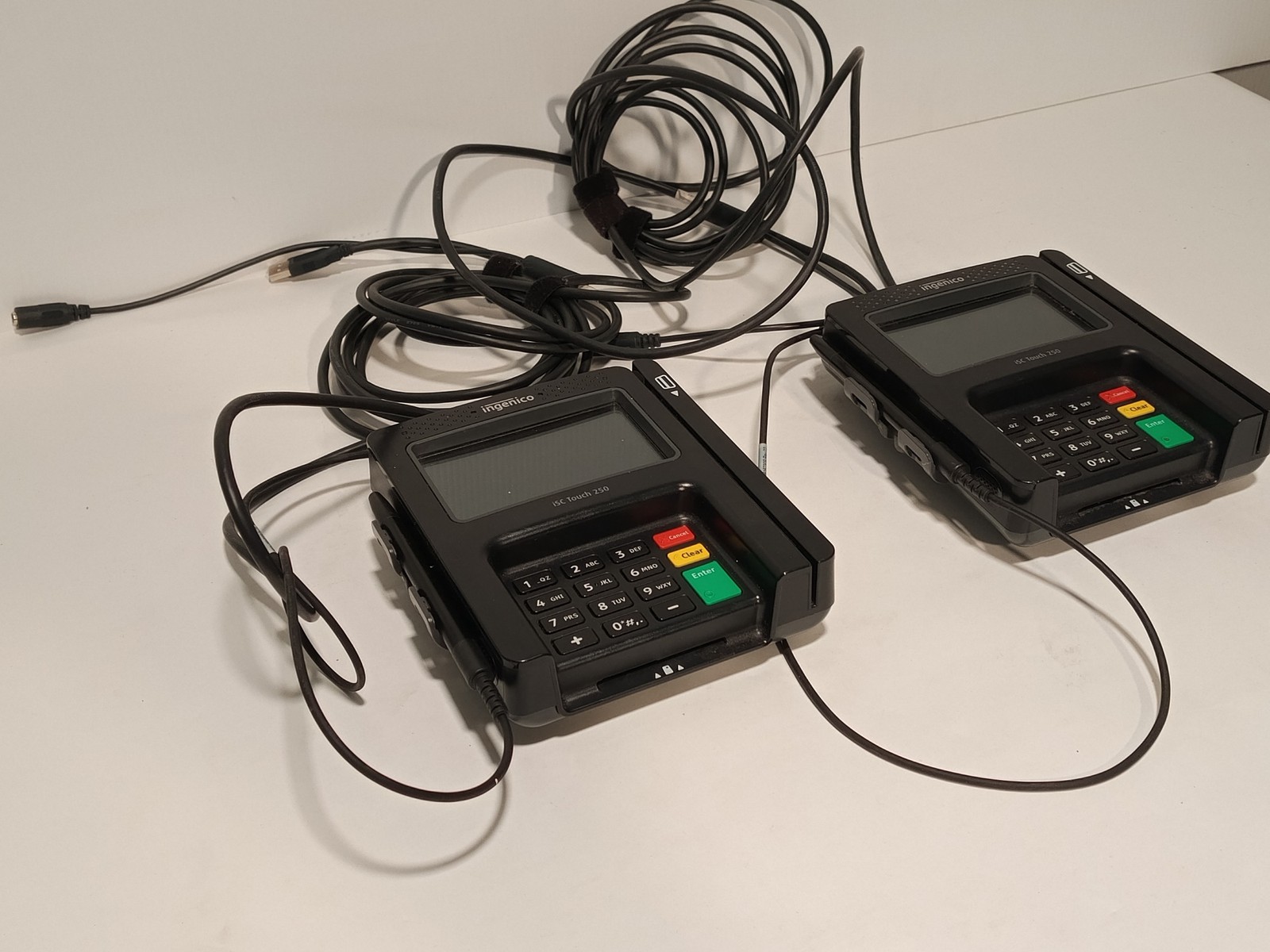 Lot of 2 Ingenico iSC Touch 250 Payment Terminal POS Credit Card Reader Black