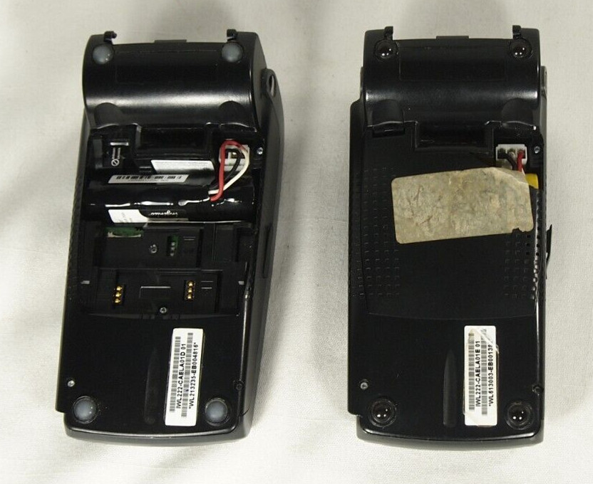 Lot 2 Ingenico iWL200 Card Terminal AsIs Parts or Repair Incomplete+Power Cables