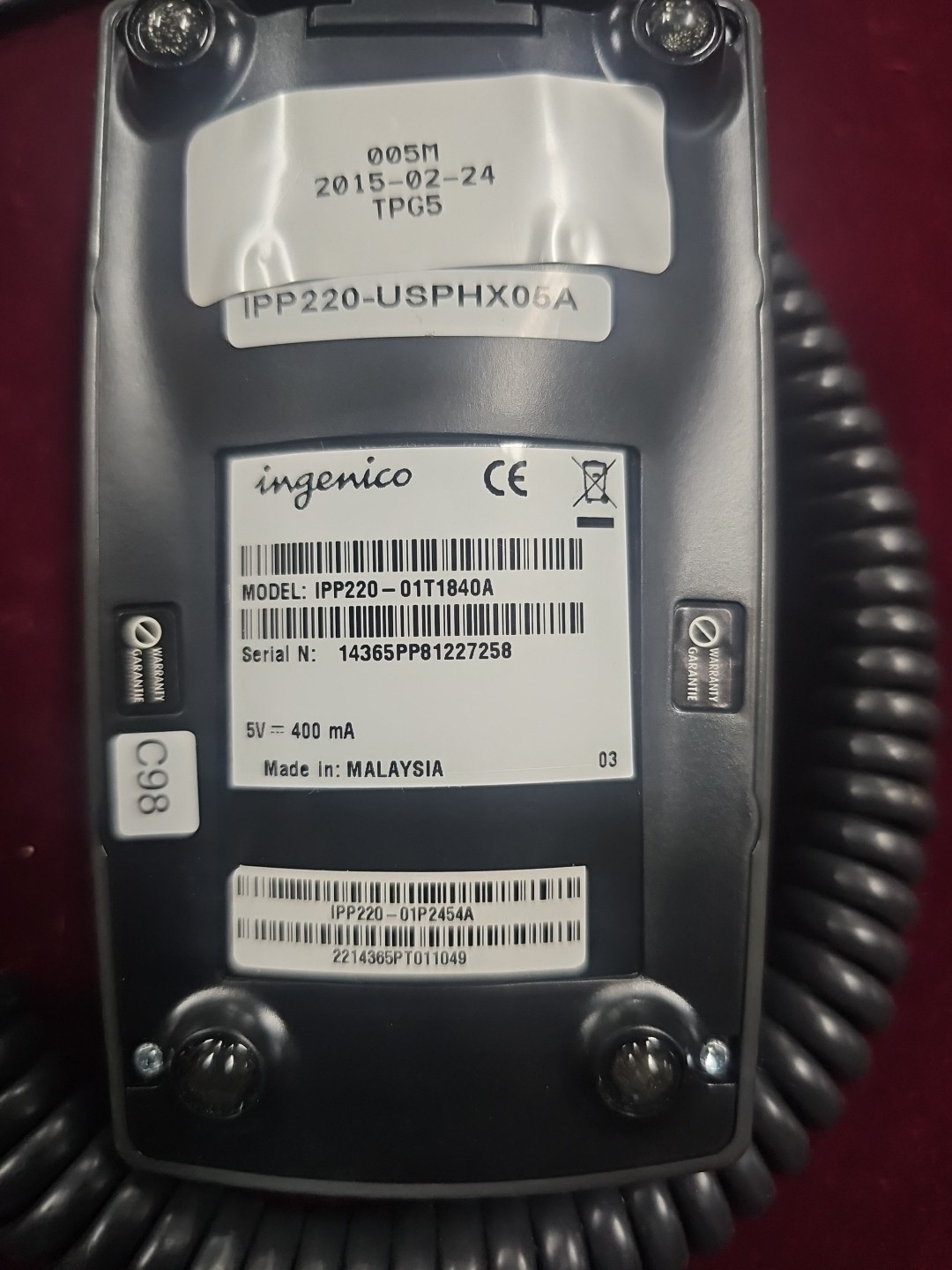 Ingenico iPP220 Payment Terminal