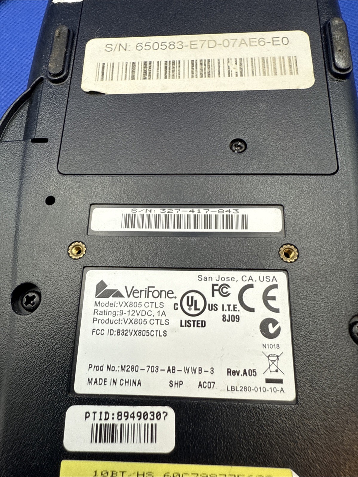 Verifone VX-805 Pin Pad Card Reader Keypad Tested