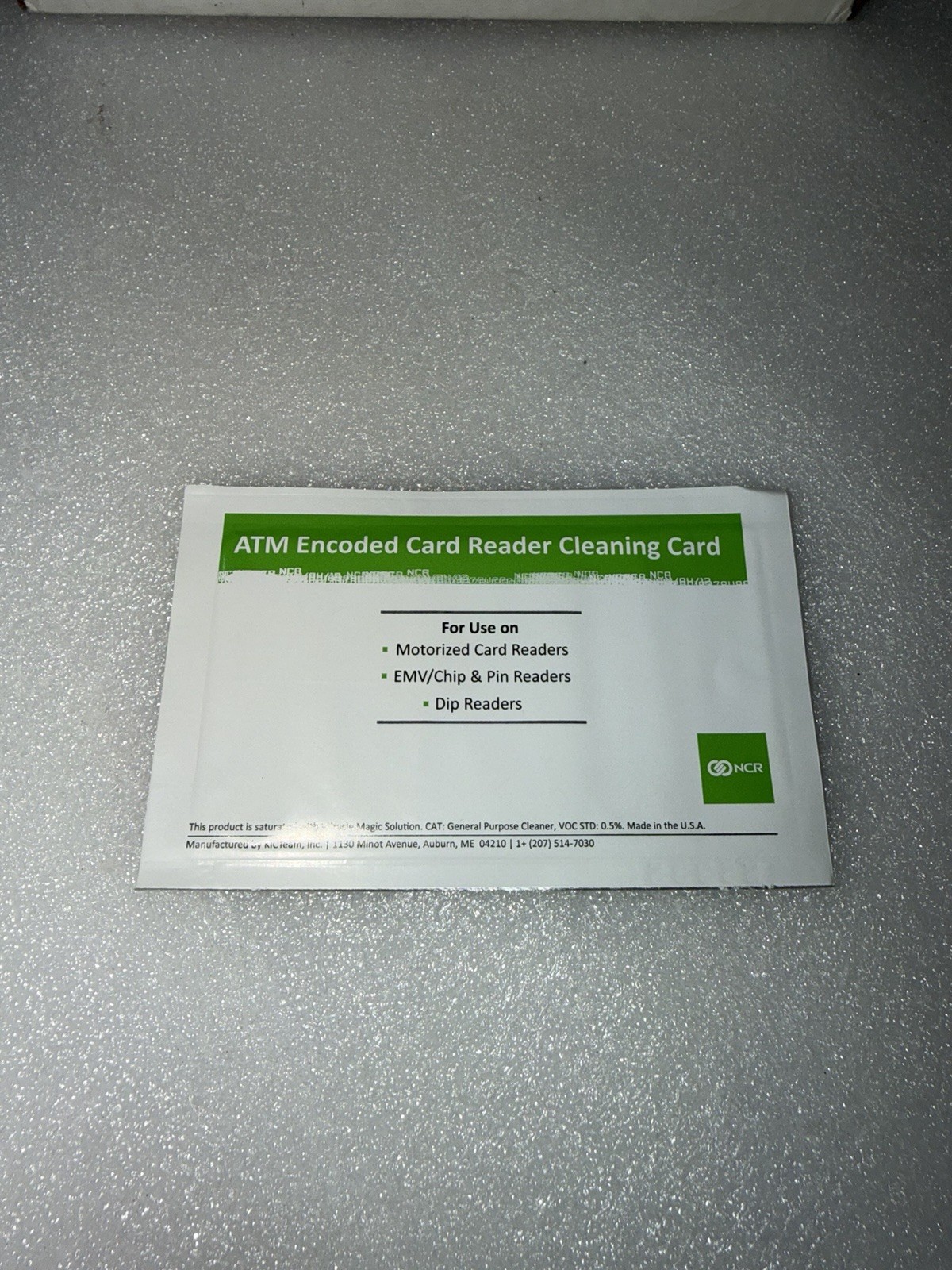 (25) NCR ATM encoded card reader cleaning cards