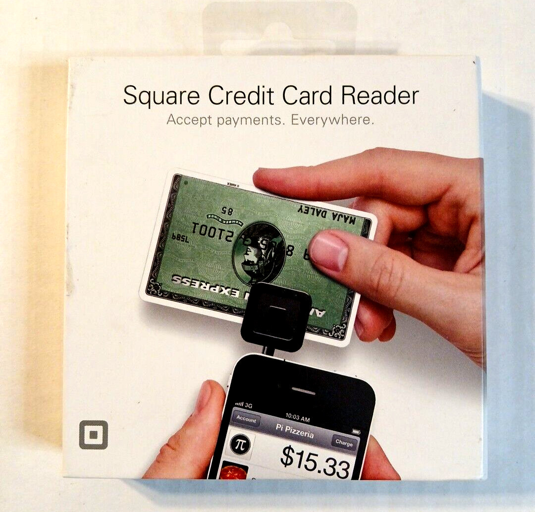 Square Credit Card Reader Contactless Black Chip for iPhone iPad and Android