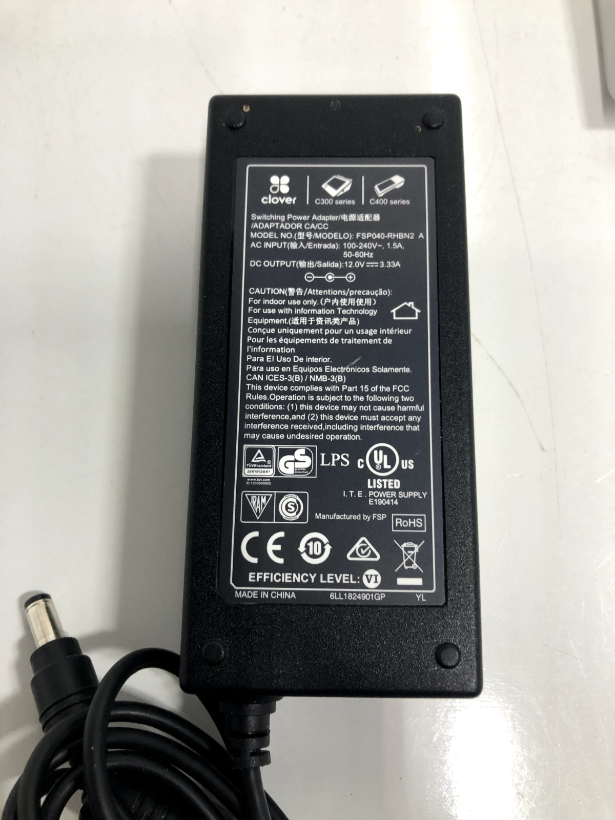 Clover K400 Flex Charging Cradle Base + Power Supply