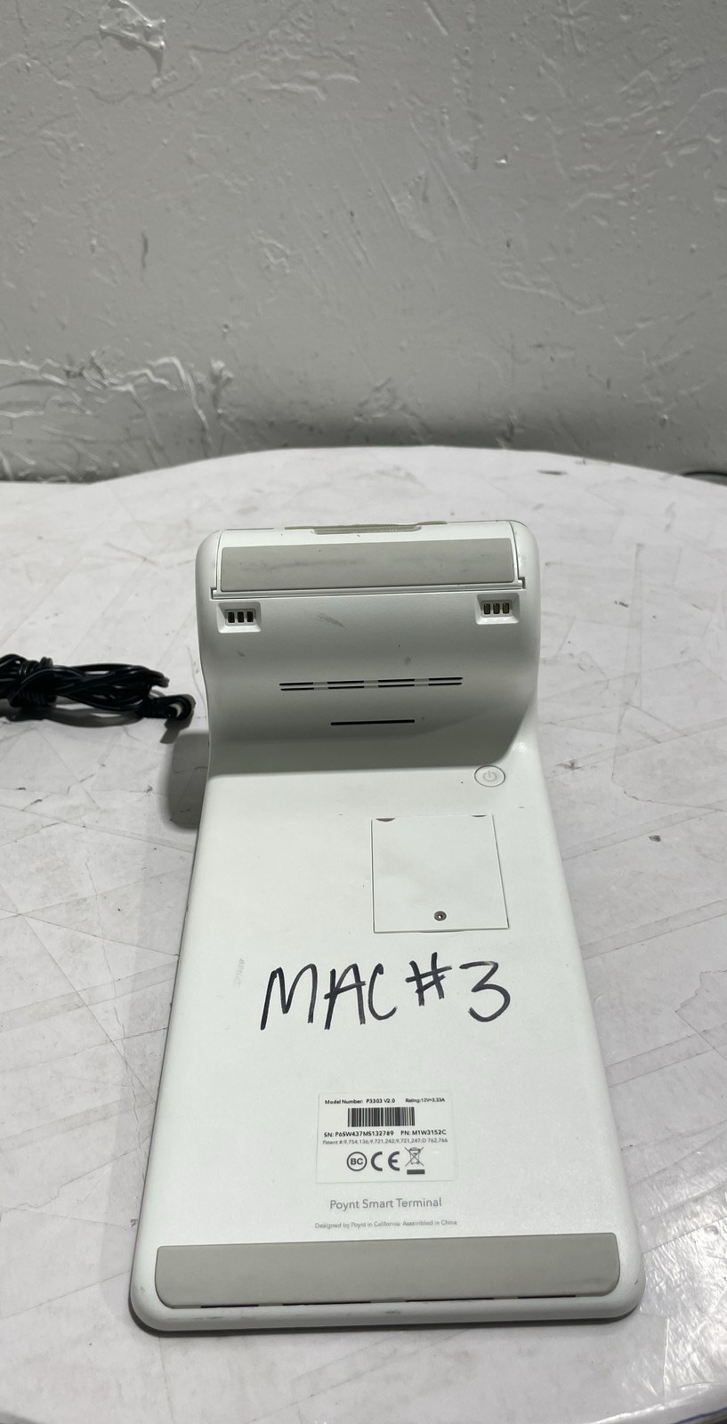 Poynt P3303 V2.0 Smart Payment Terminal Dual Screen POS w/ Power Adapter Unit