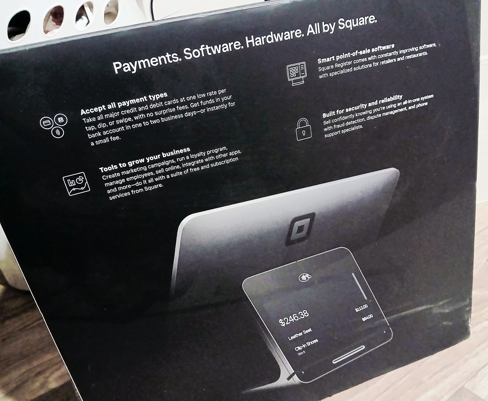 Square Register POS Systems And Customer Displays SPS1-01/SPS4-01 Black