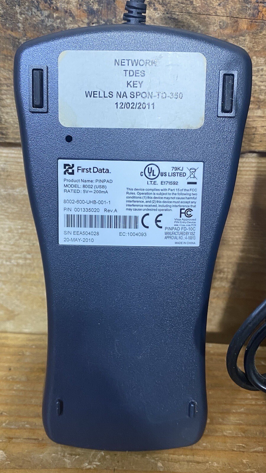 First Data FD50 EMV NFC Credit Card And FD-10C Bundle Untested No Power Cord