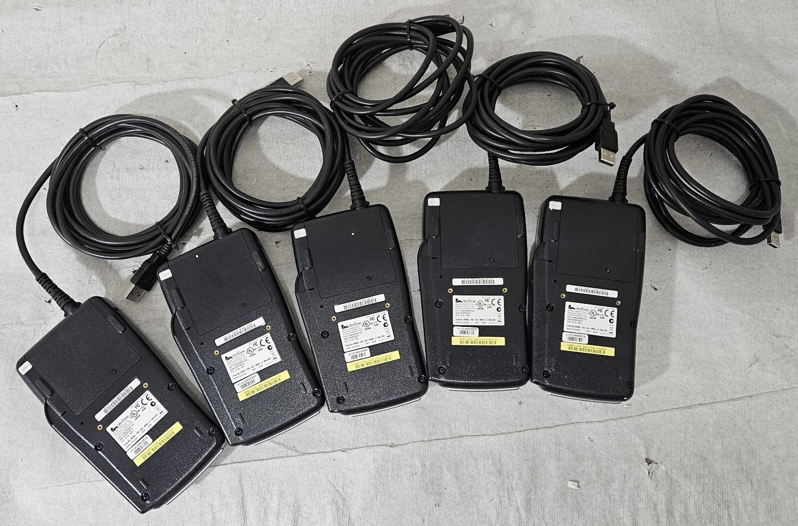Lot of 5 VeriFone VX805 CTLS Pin Pad Chip/Card Reader W/ Power Cord