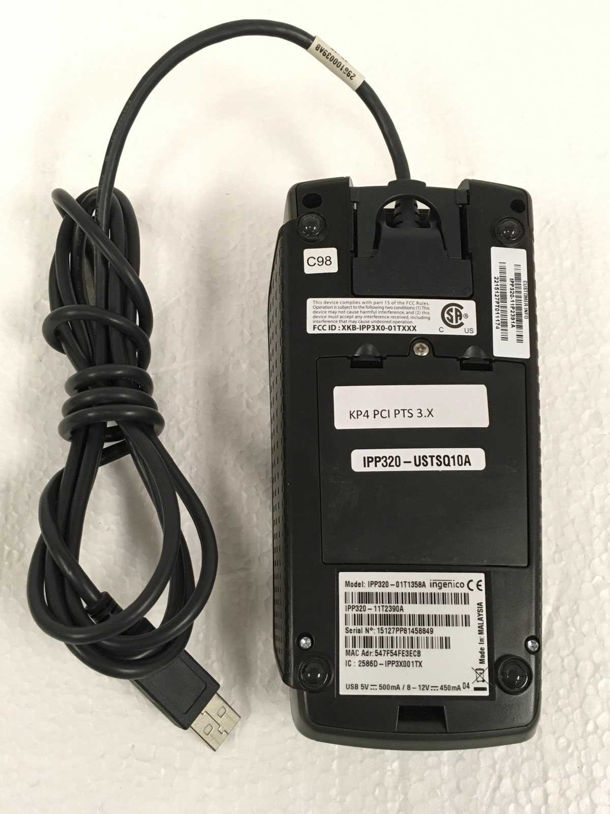 3x Ingenico iPP320 Credit/Debit OpenEdge Card Reader IPP320-01T1358A FREE SHIP