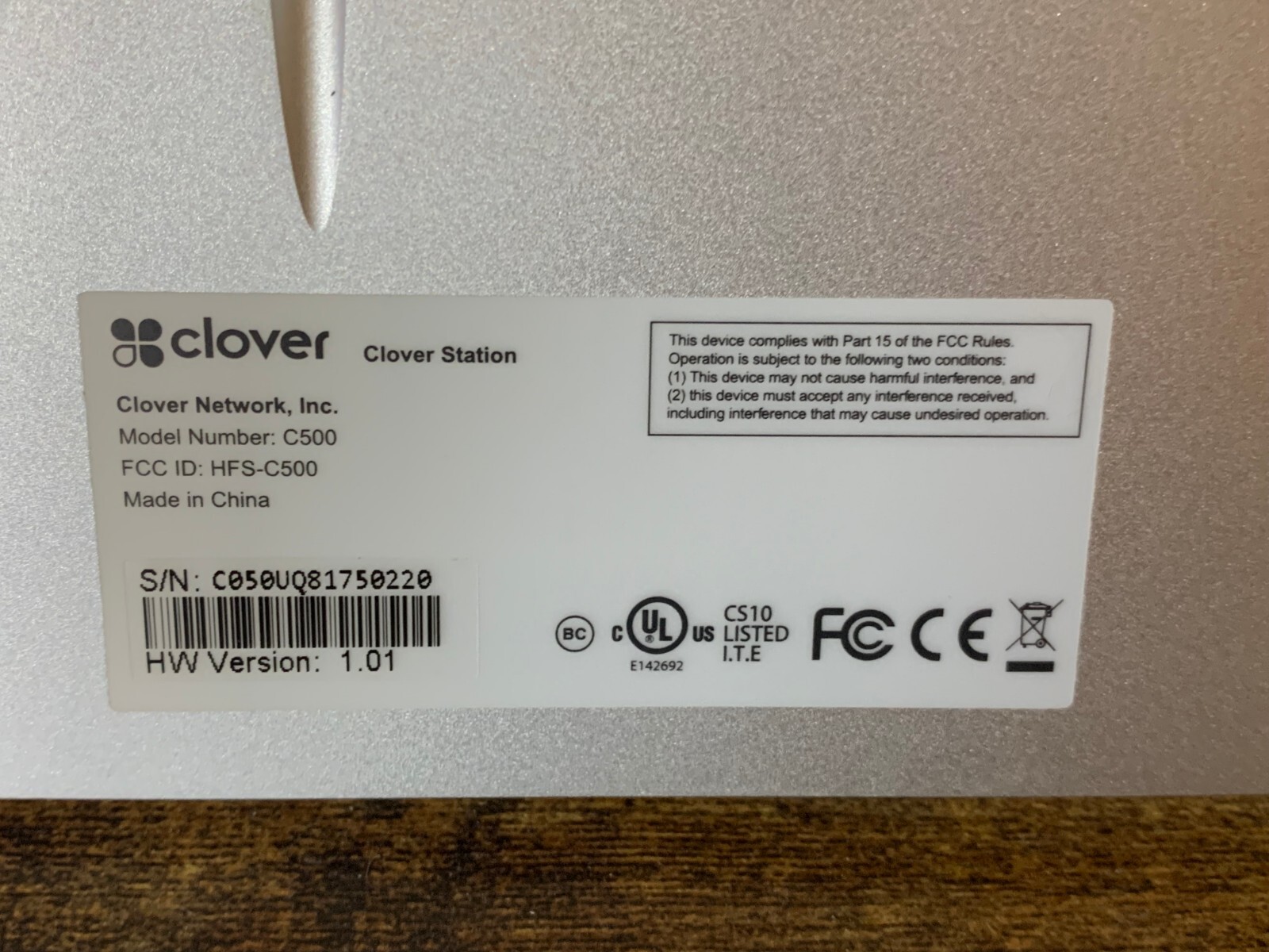 Clover station c 500 pos system ( used 3 months)