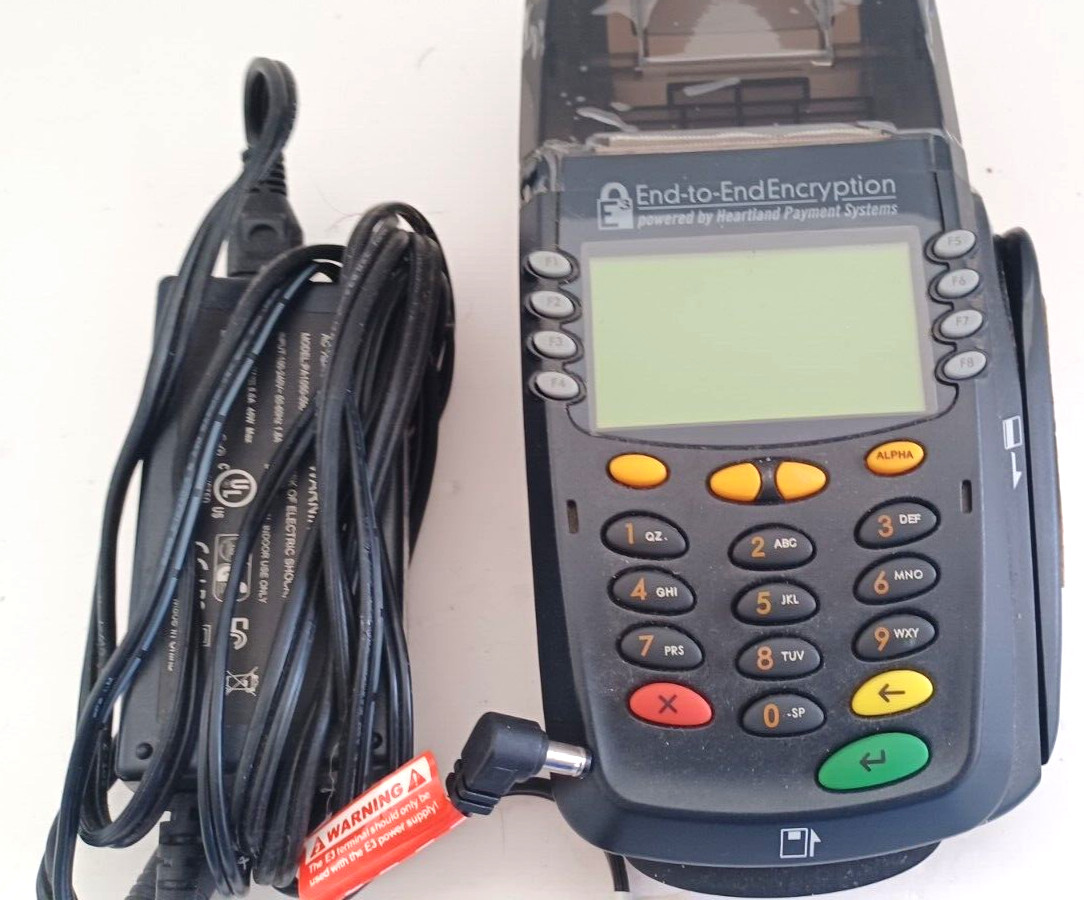 Credit Card Terminal Heartland Payment Systems with Chip Reader and Printer
