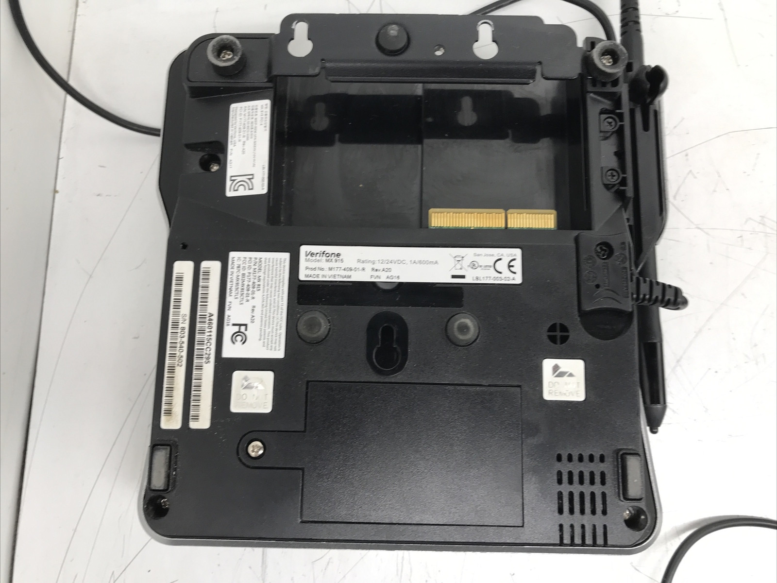 Lot of 4 VERIFONE MX 915 Pin Pad Payment Terminals with 3 MX900-02 modules