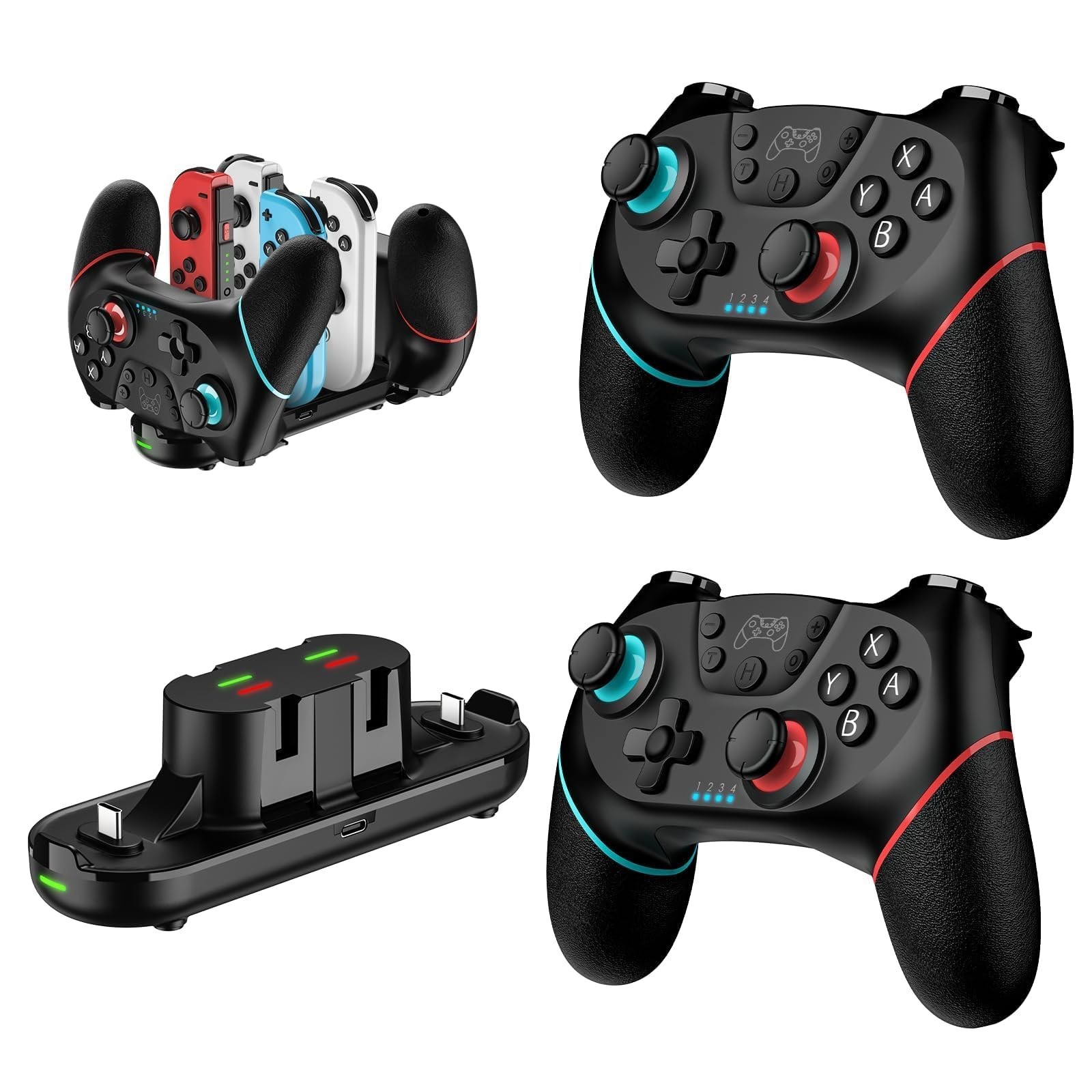 VidPPluing 2 Pack Switch Controllers with Charging Dock, Wireless Switch 2 Co…