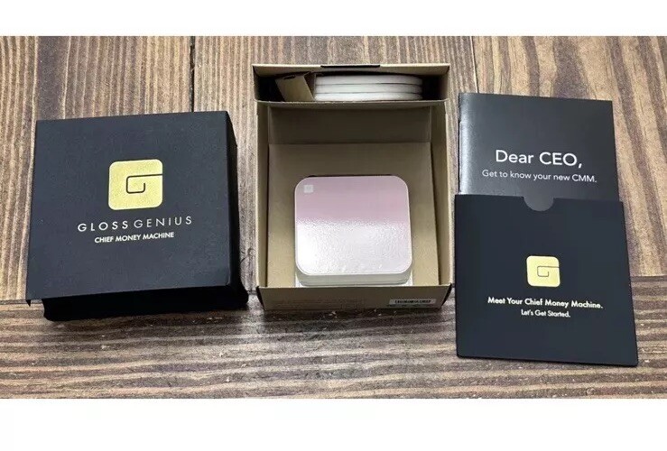 Credit Card Reader Gloss Genius Chief Money Machine Pink In Box