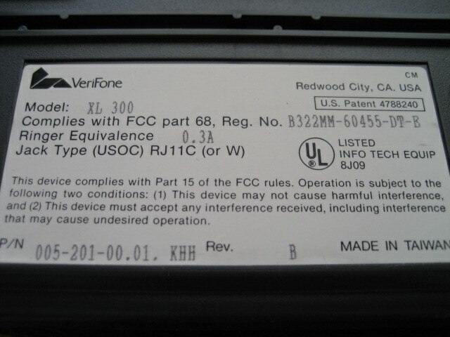 VeriFone XL300 Credit Card Terminal Brand New NIB Free Shipping