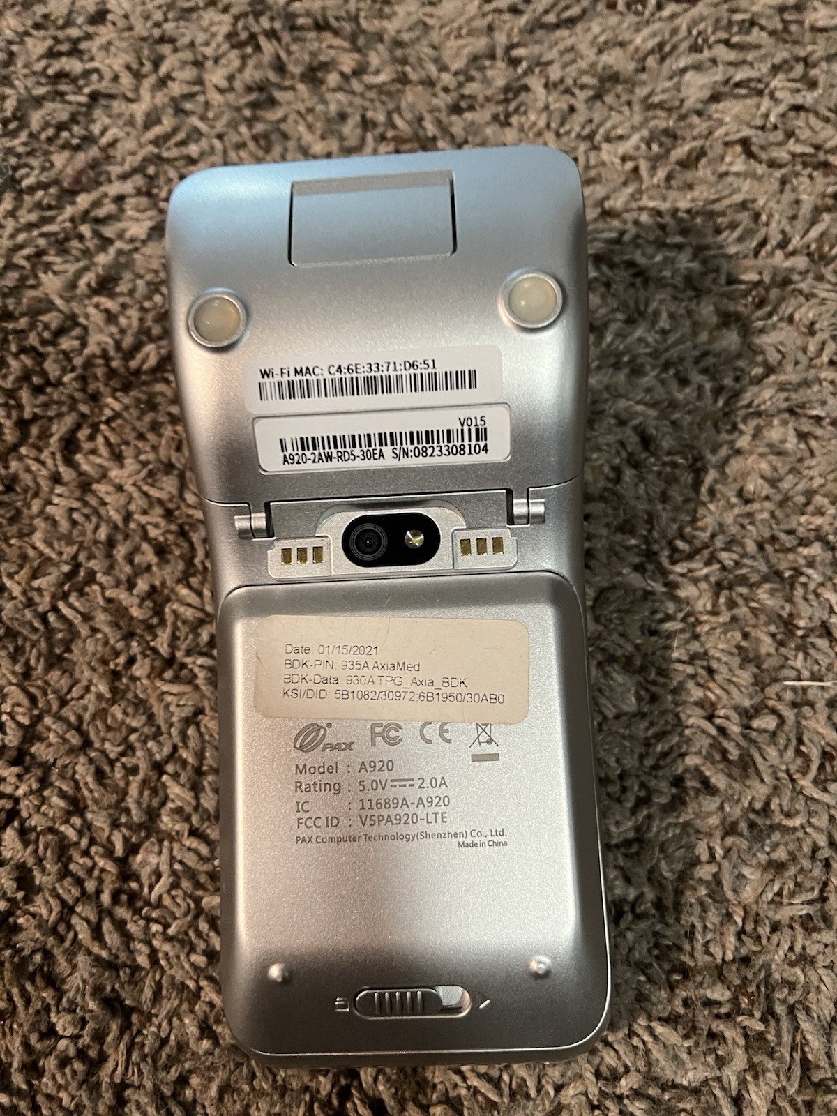 Heartland A920 Smart Mobile Tablet Terminal Wireless Untested/wont Power On