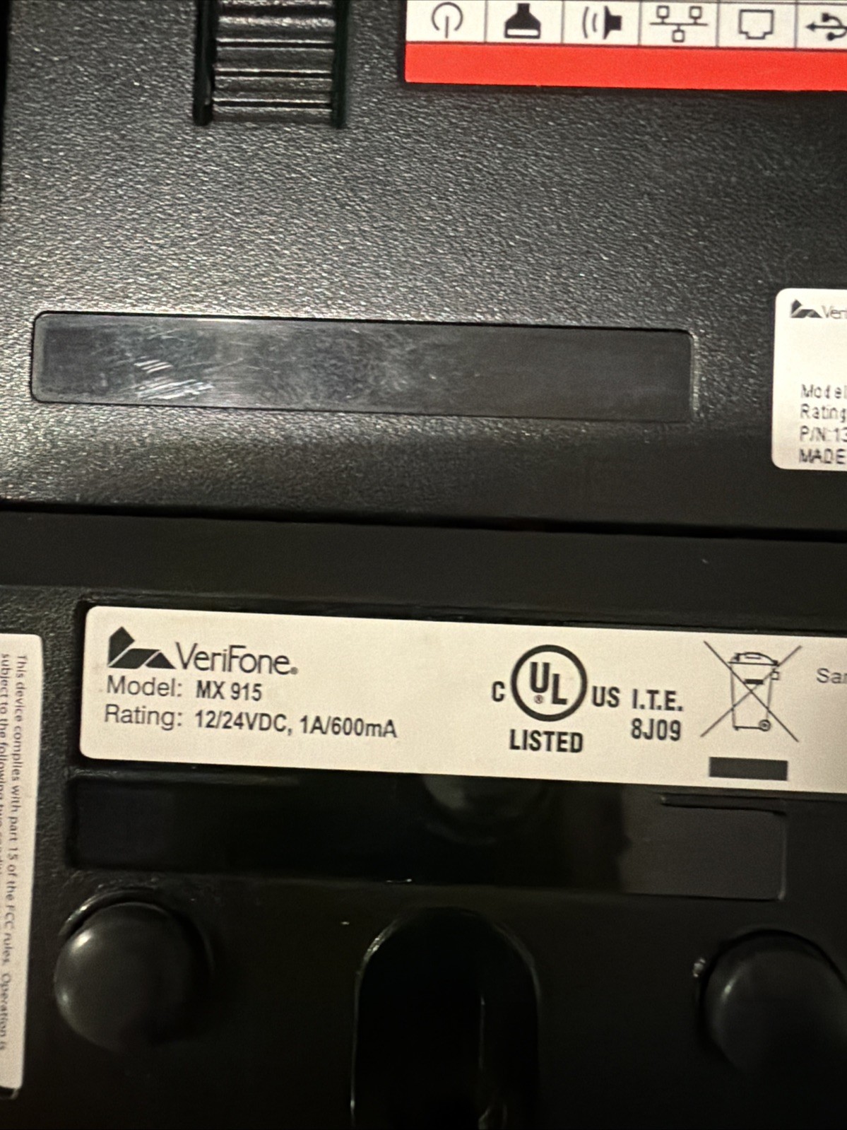 VERIFONE MX 915 M132-409-01-R CREDIT CARD PINPAD TERMINAL CHIP READER URT2-14