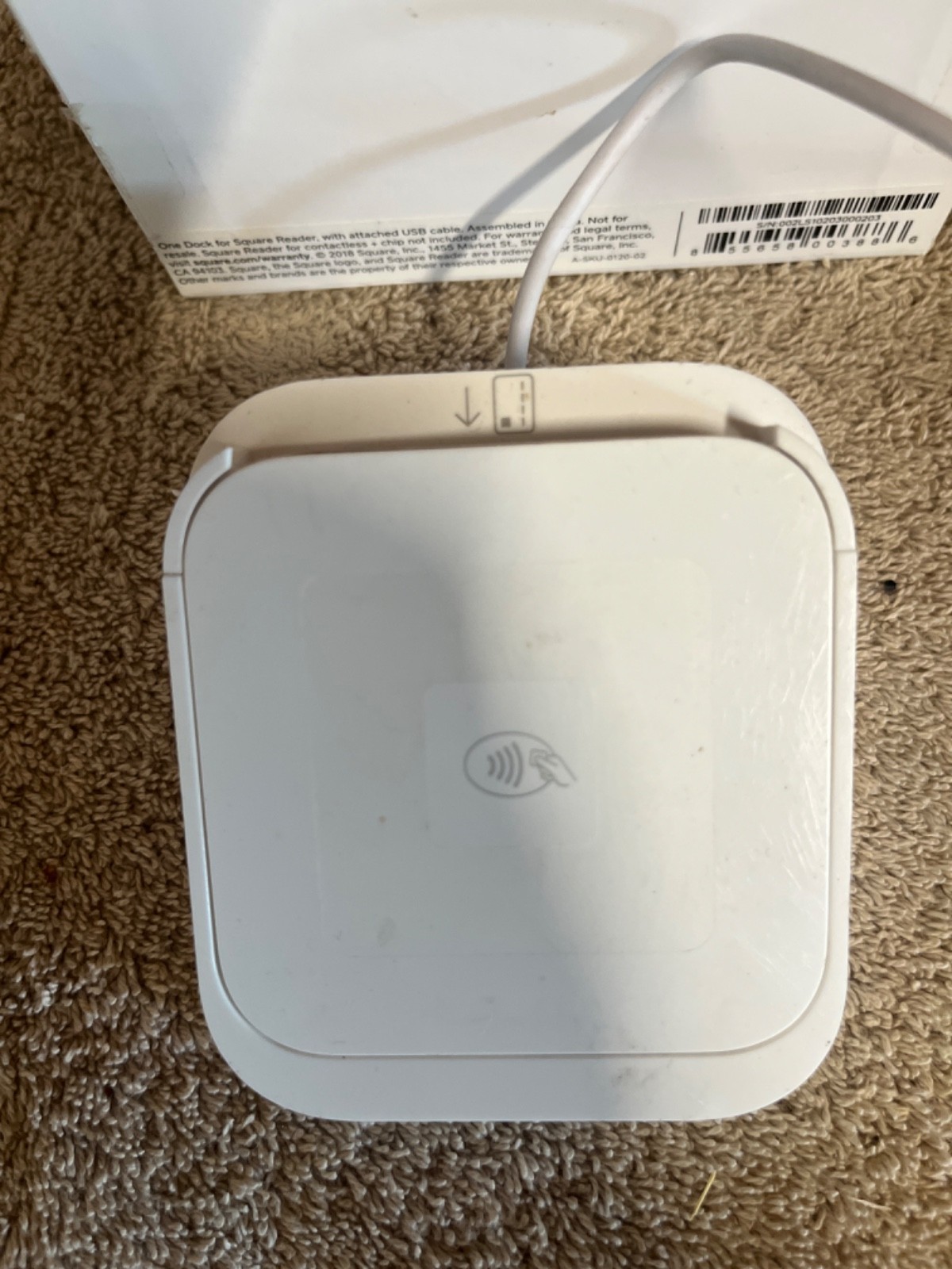 Square A-SKU-0792 Credit Card Reader for Contactless and Chip Machine 2nd Gen.