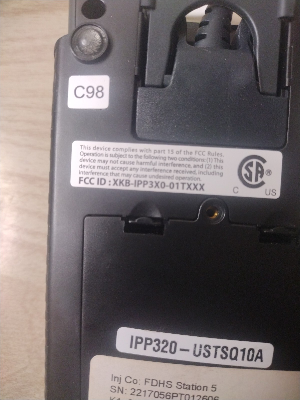 Ingenico IPP320-01T1358A Wired USB Credit Debit Terminal Reader – For Parts