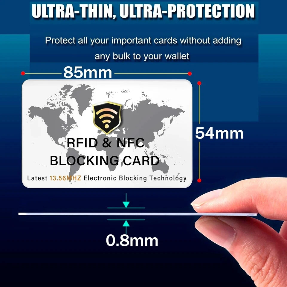 5 Pack RFID Blocking Card NFC Contactless Debit/Credit Card Protector – World Ma