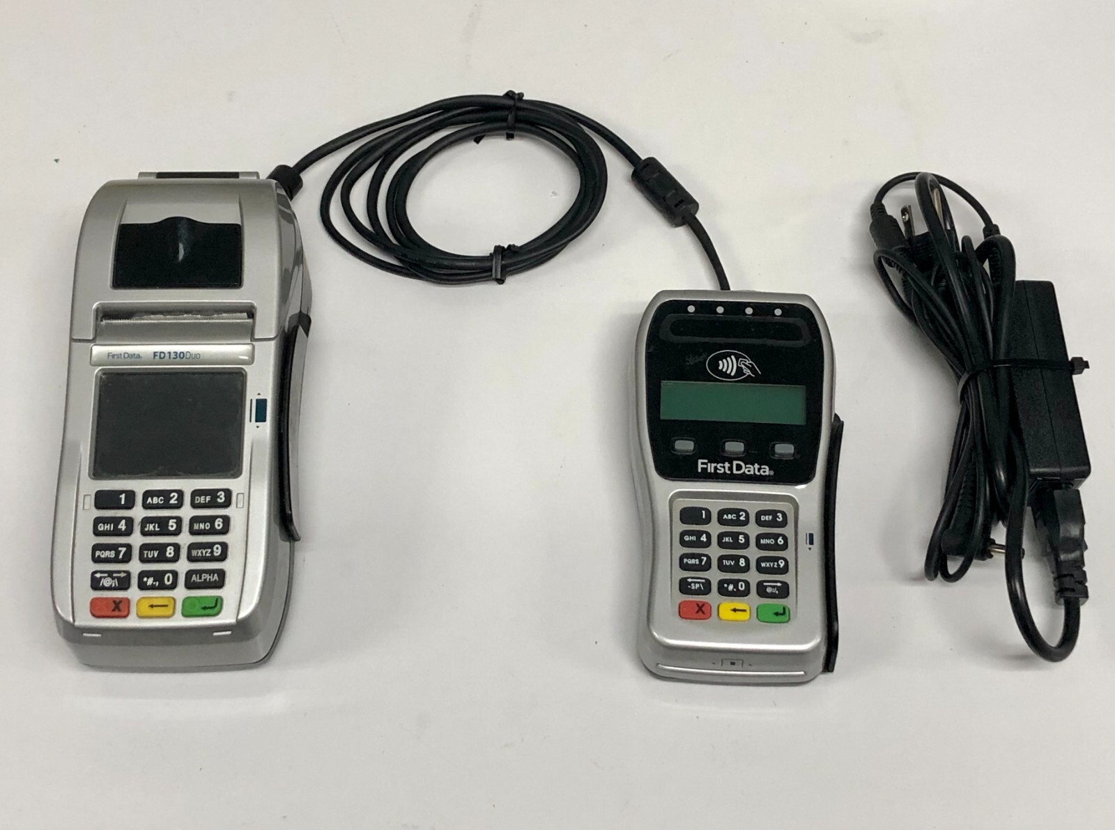 First Data FD130 Duo and FD-35 PIN Pad Credit Debit Card POS Terminal FD130Duo