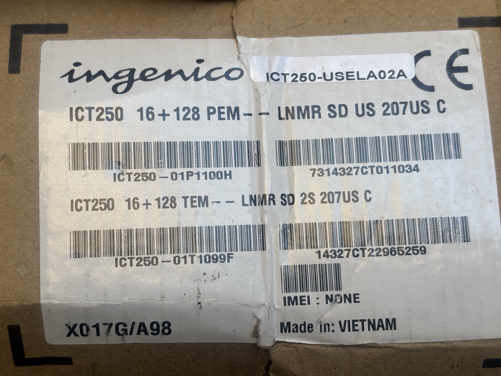 The Ingenico iCT250 is a compact, countertop payment termina