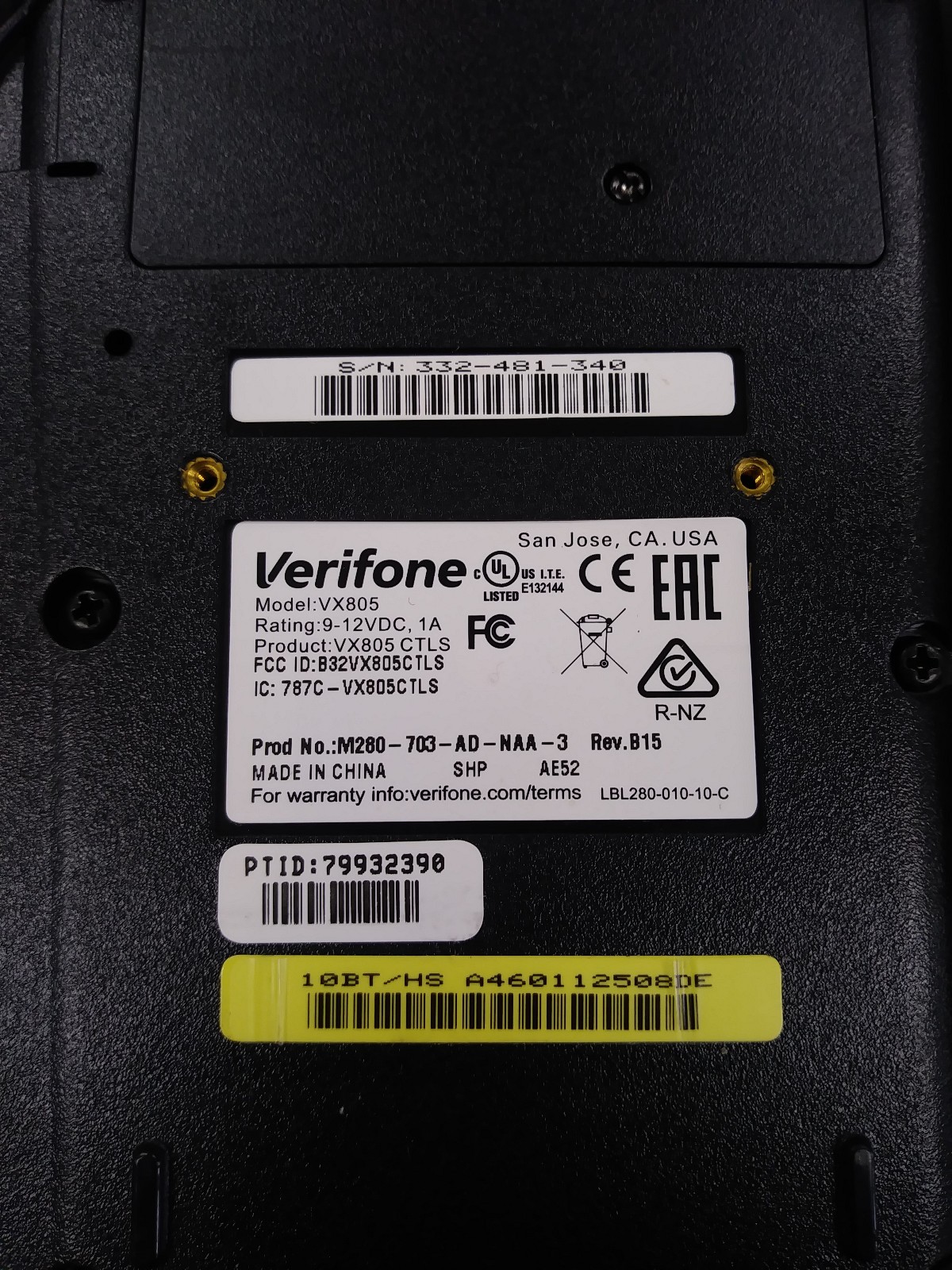 VeriFone VX 805 Pin Pad USB Card Chip Reader Keypad LOT OF 4 – NO POWER SUPPLIES