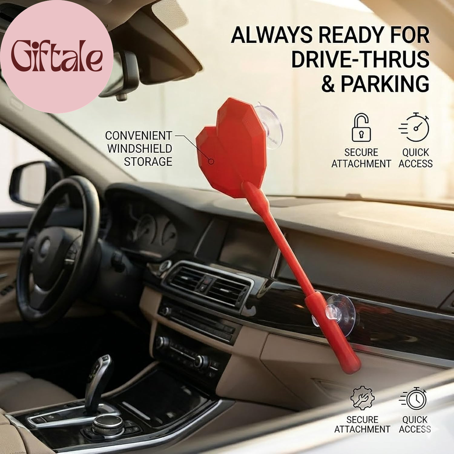 Detachable Heart-Shaped Credit Card Wand, 3D Printed Tap to Pay Grabber Holder f