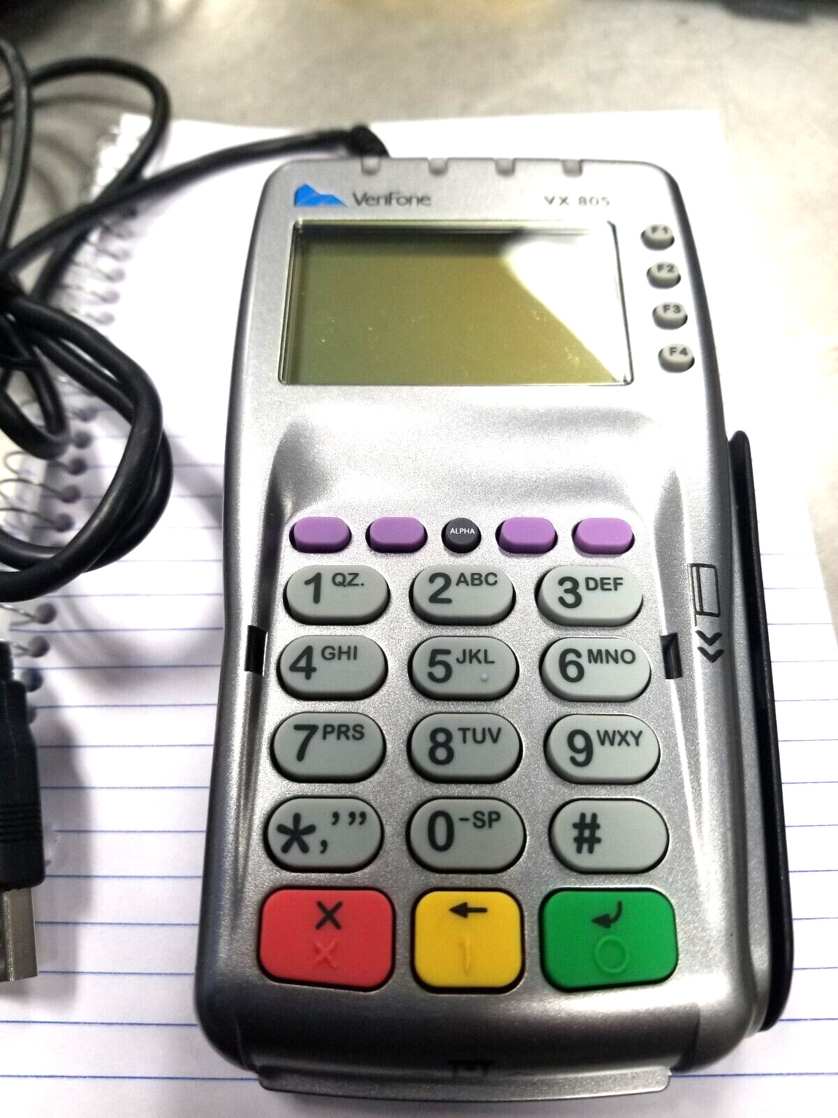 CLEAN VeriFone VX805 PIN Pad Chip Reader And Cord