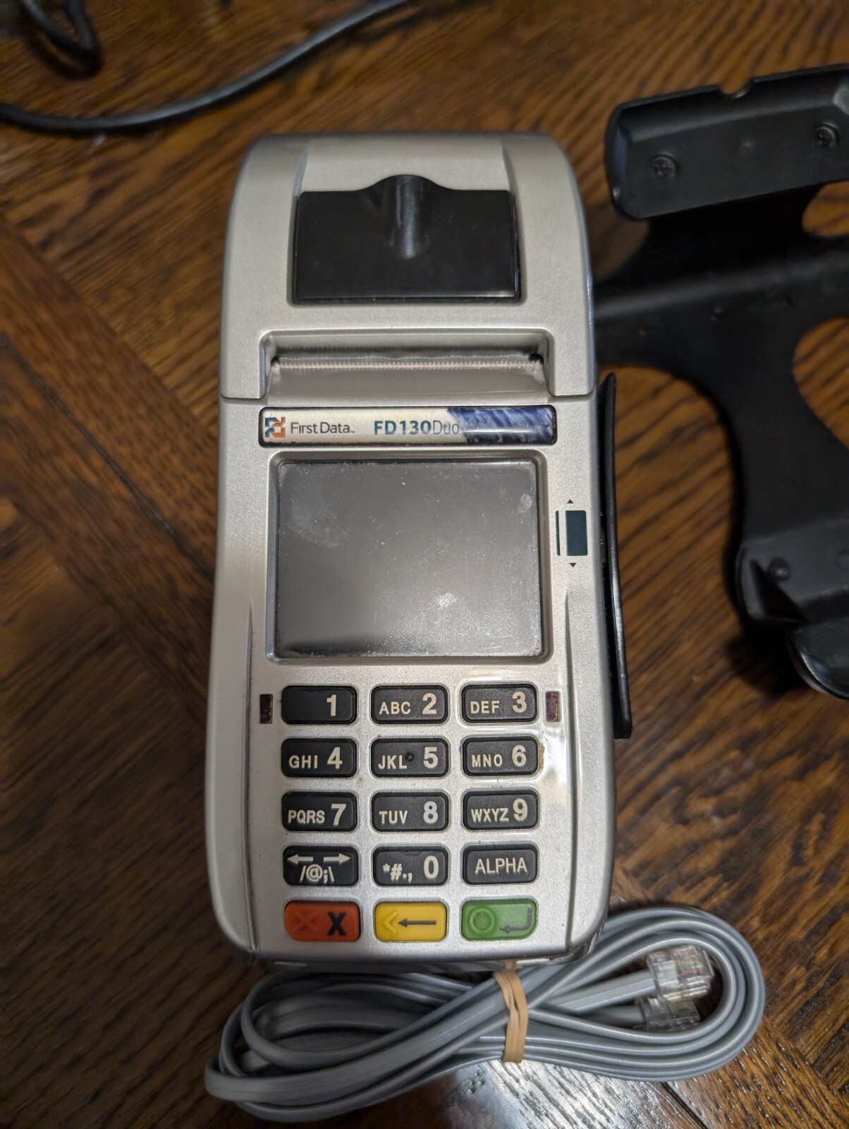 First Data FD130 DUO Credit Card Machine with FD-35 EMV NFC Pin Pad – Untested