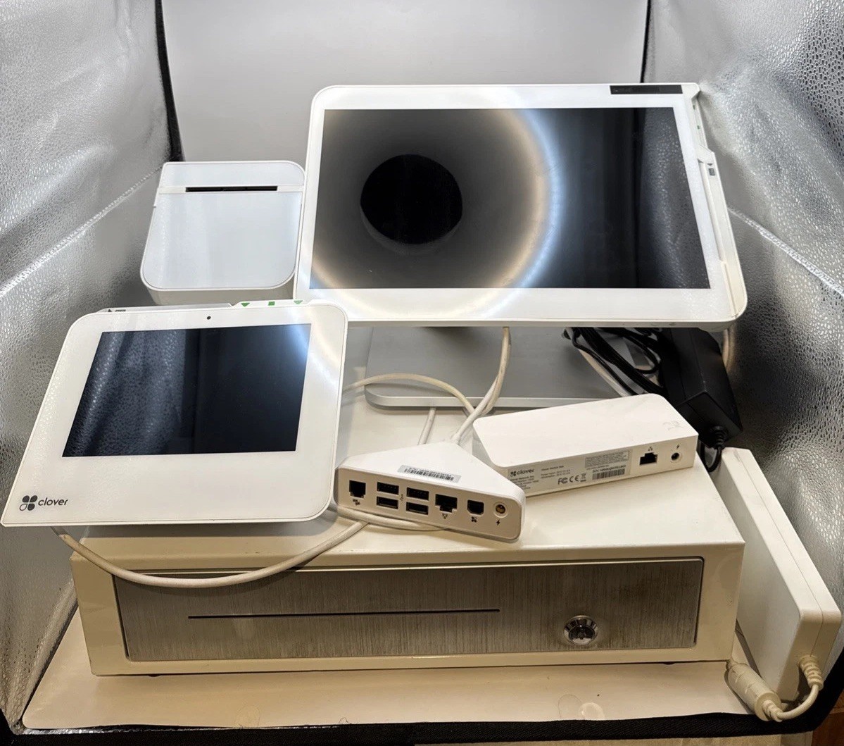 Clover POS System Lot C500 C300 D100 H500 P500– FOR PARTS / NOT WORKING – No Key