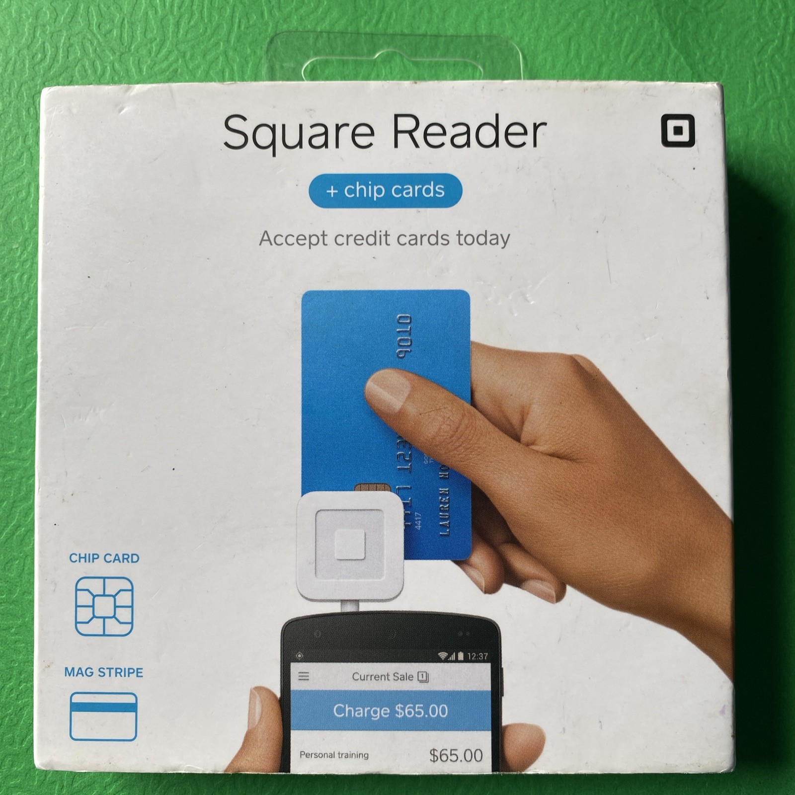 Square A-PKG-0206-01 Credit Debit Card Reader – White for Apple iPhone and…