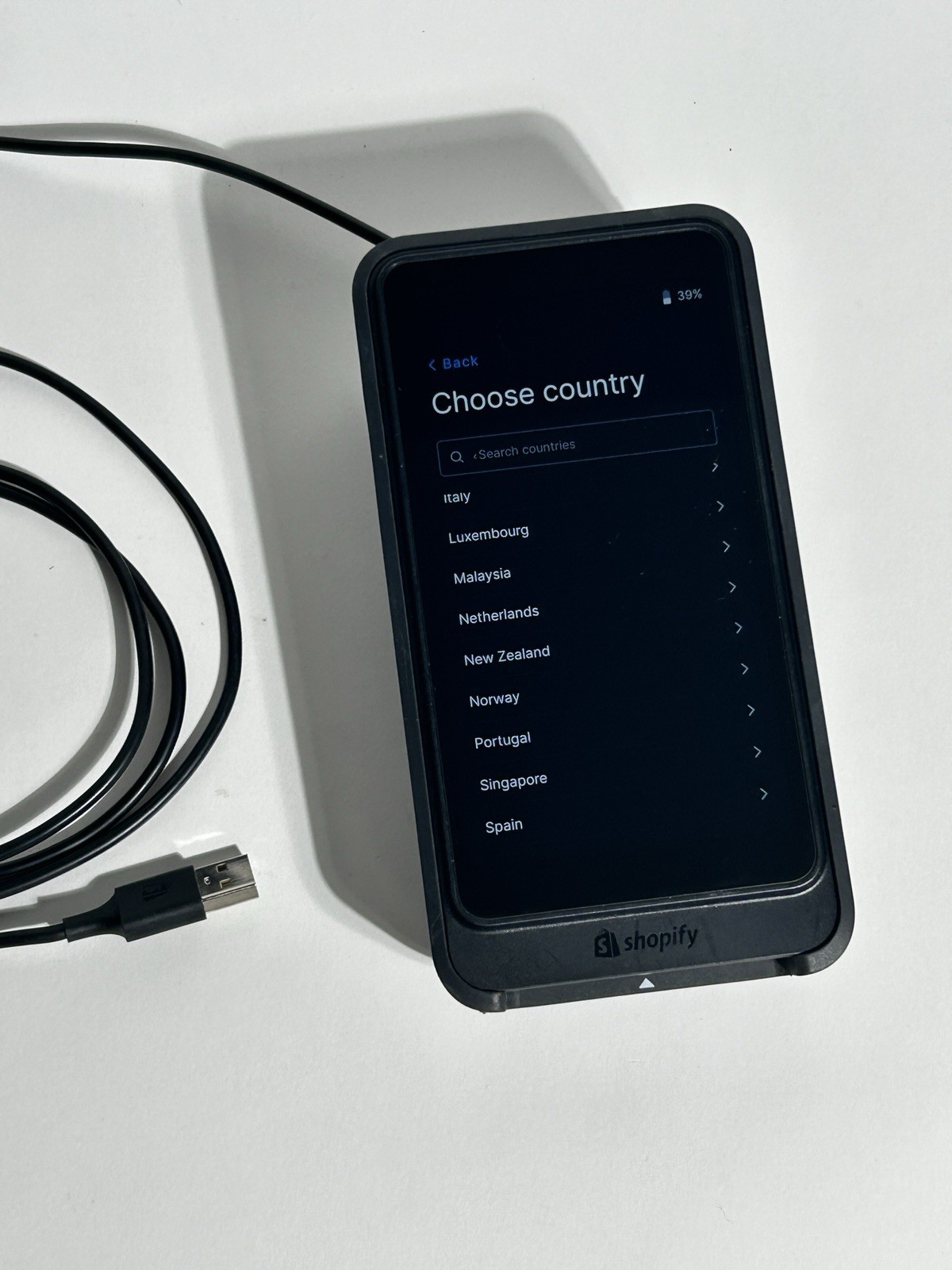 Shopify POS Go Handheld Card Reader Terminal (Card reader + terminal dock)