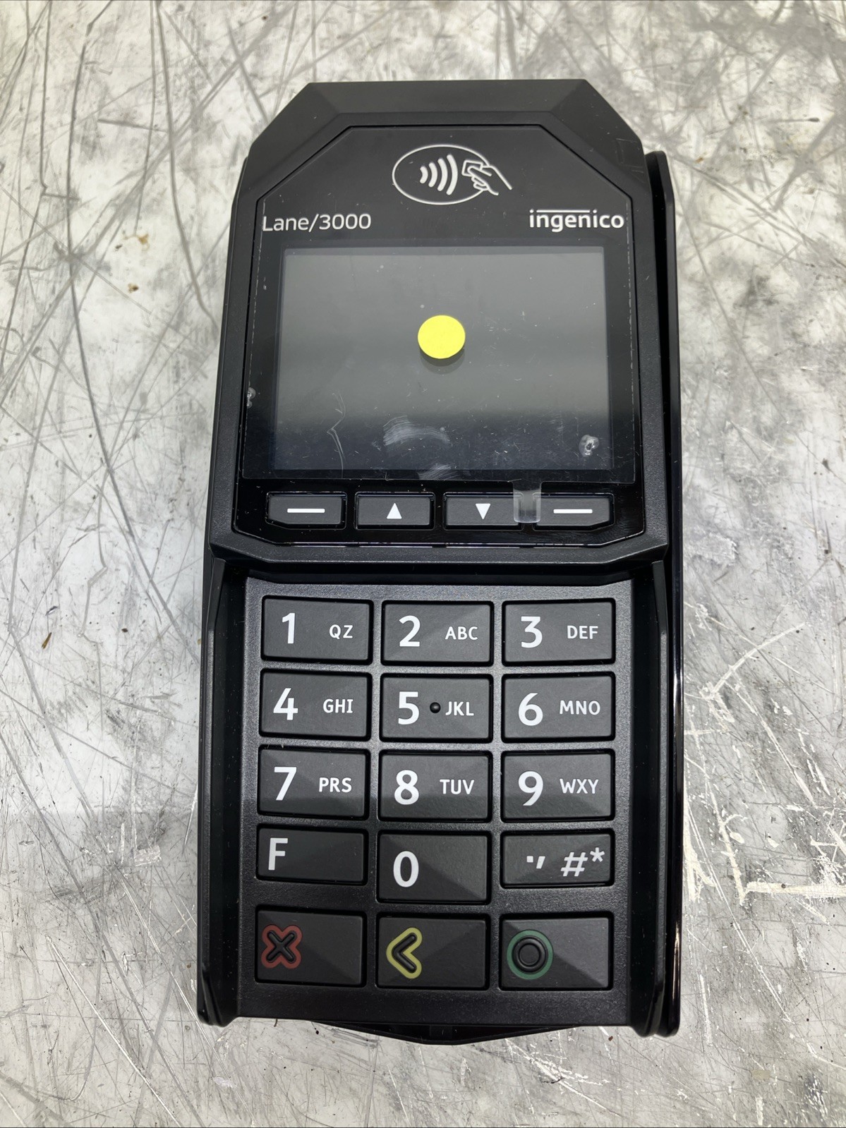 Ingenico Lane/3000 Payment Terminal with PIN Pad, Screen, And Cables