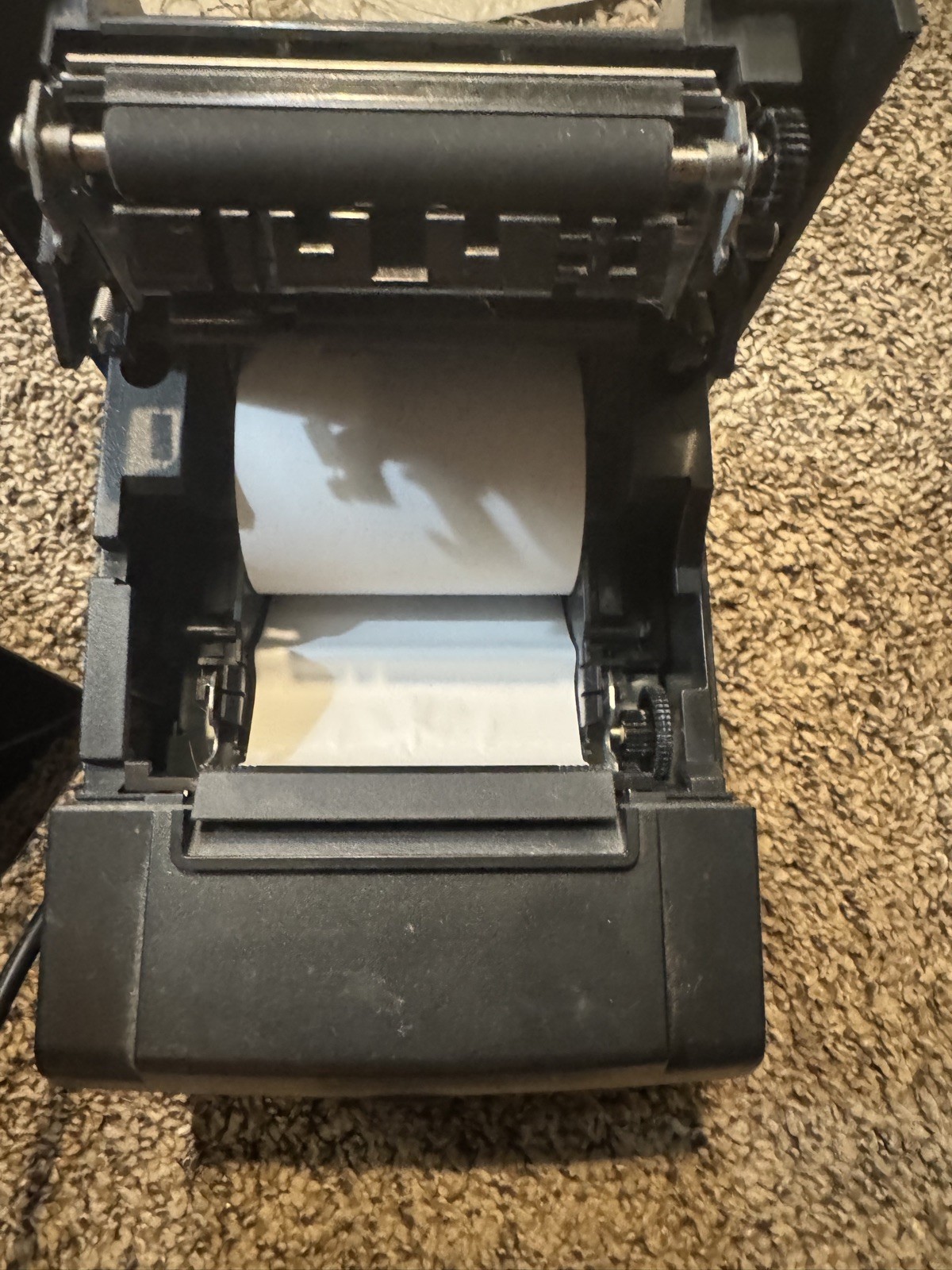Used with box SQUARE POS SYSTEM REGISTER. Black with printer