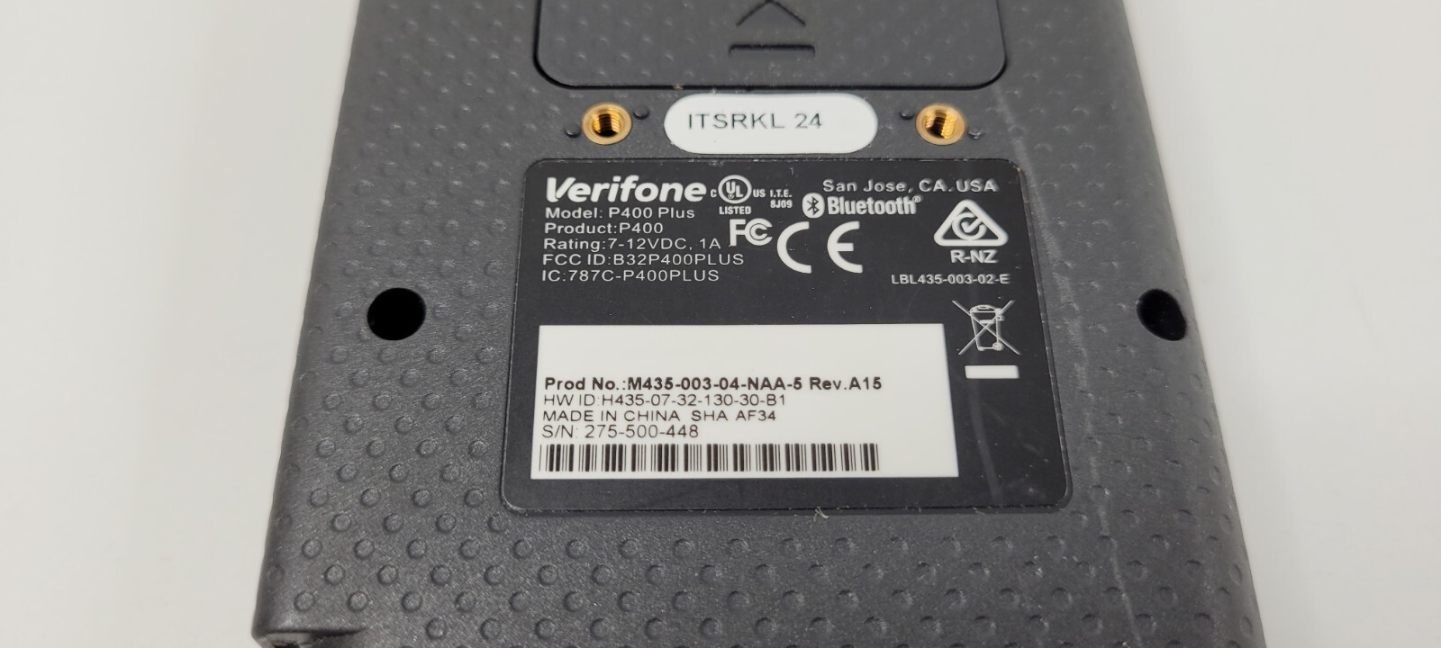 Verifone P400 TouchScreen Terminal Pin-Pad M435-003-04-NAA-5 USED