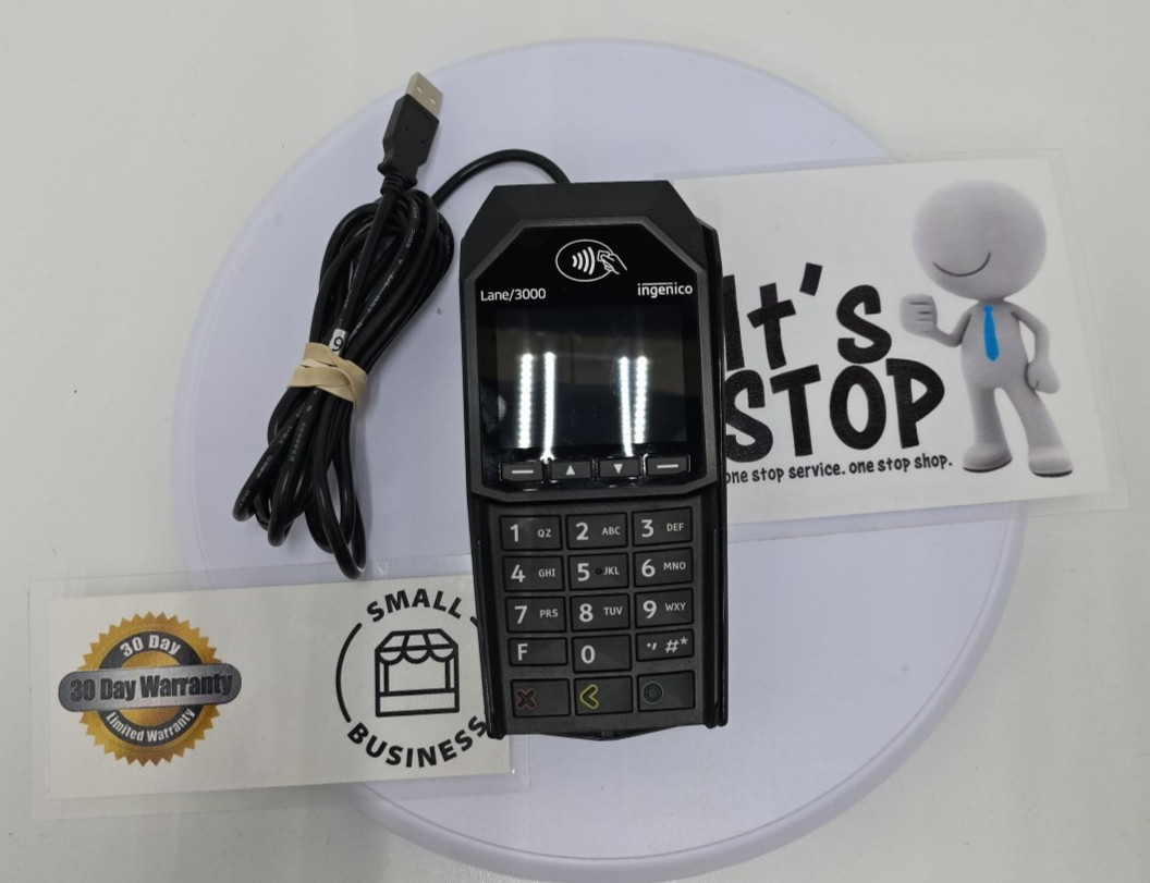Ingenico LANE 3000 Credit Card Terminal Reader TRD30110877B LAN300-USLLT03A